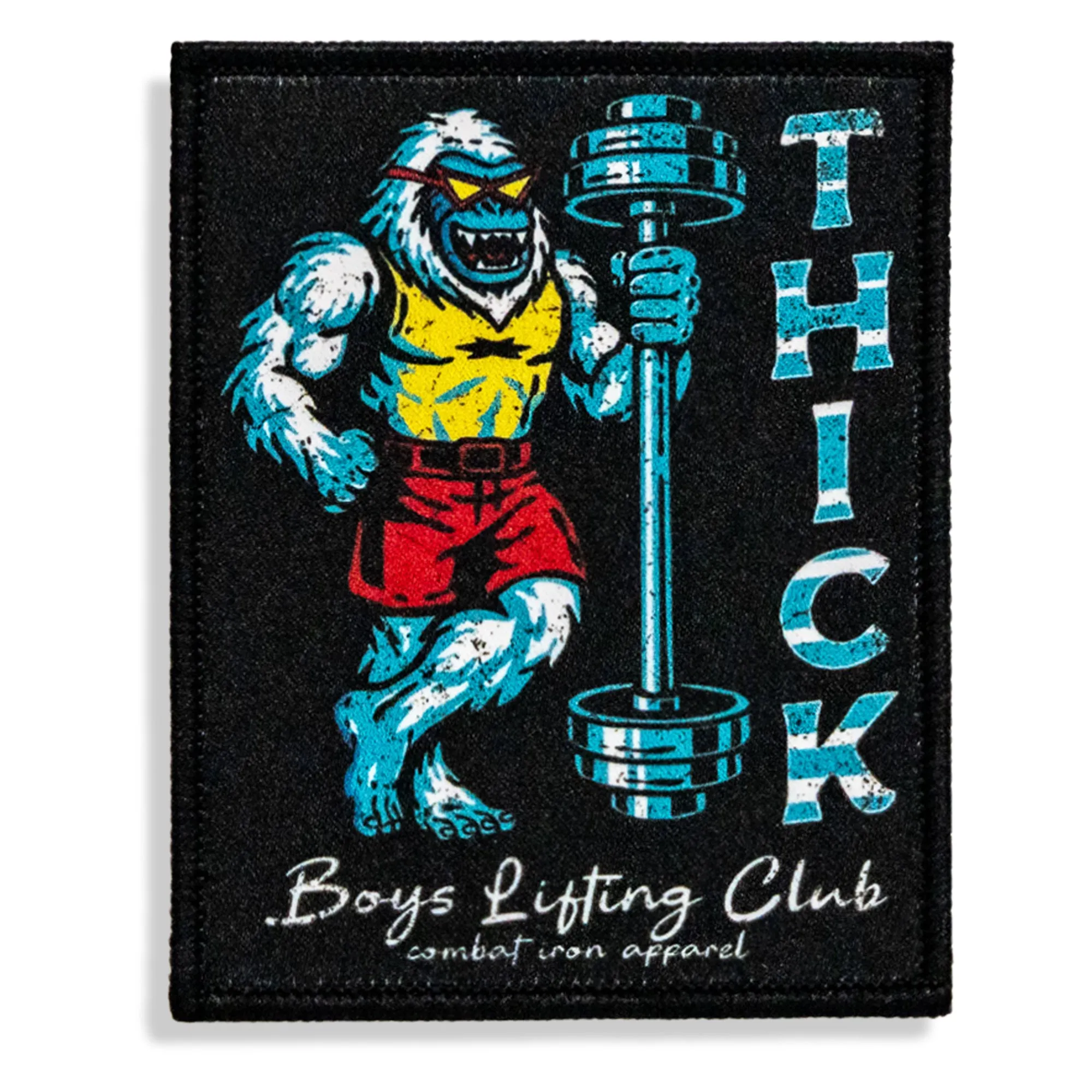 Thick Boys Lifting Club Velcro Patch sold by Combat Iron Apparel