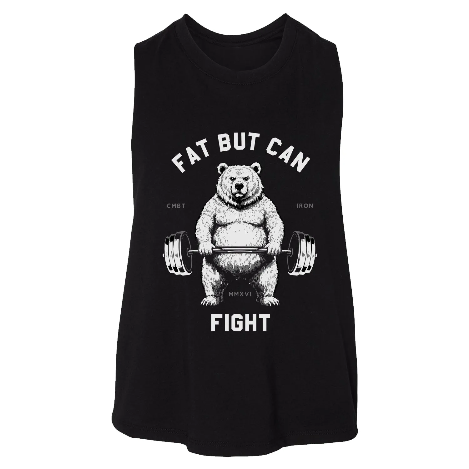 Fat But Can Fight Women's Tank Crop Top sold by Combat Iron Apparel