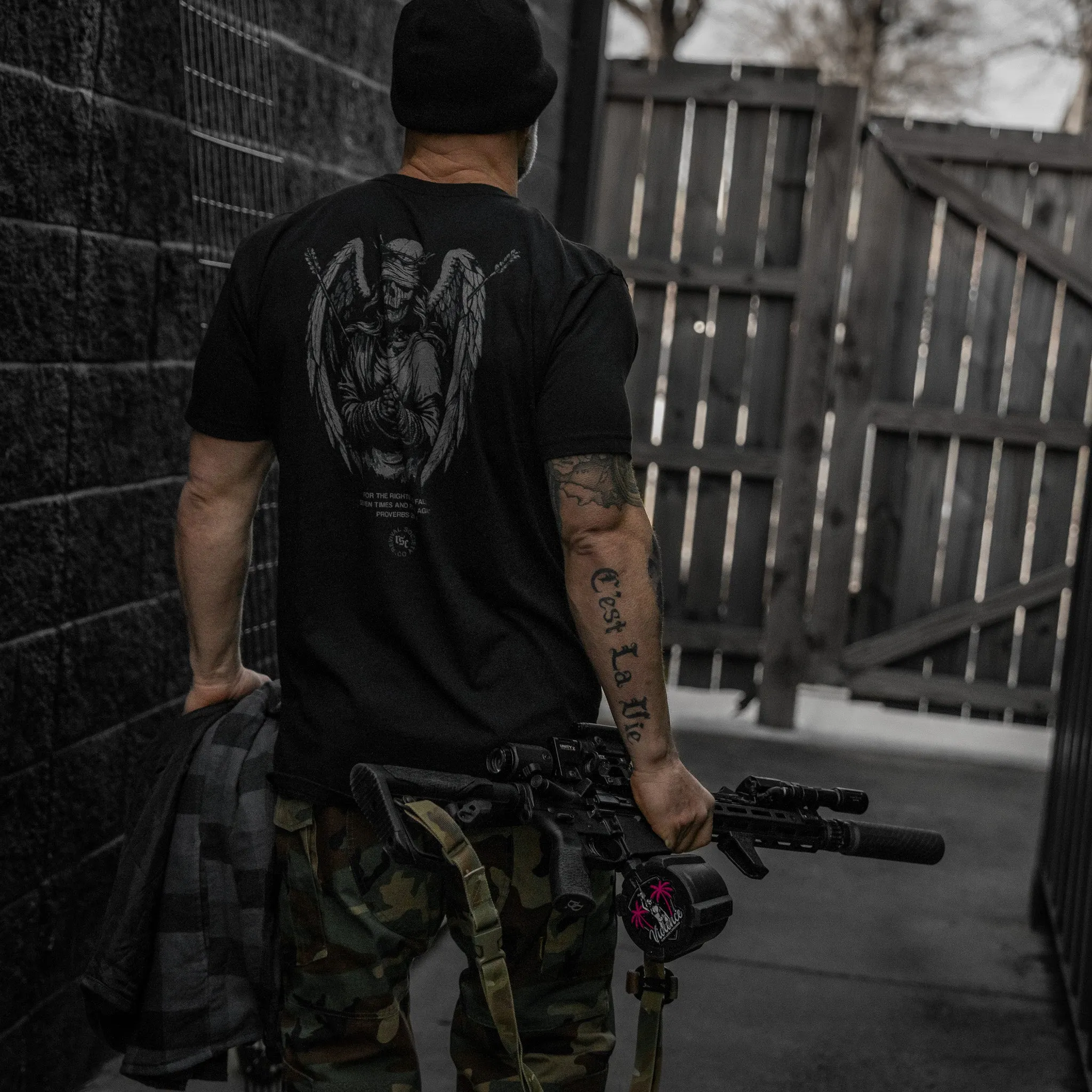 Righteous Falls Seven Times Men's T-Shirt sold by Combat Iron Apparel product image thumbnail 3