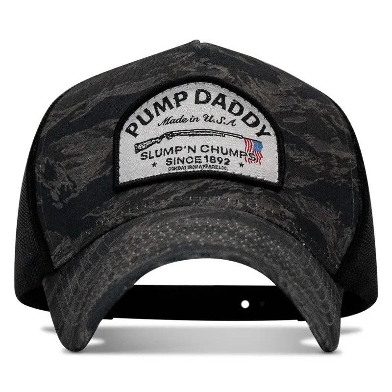 Pump Daddy Original Patch Five Panel Breacher Snapback Hat made by Combat Iron Apparel