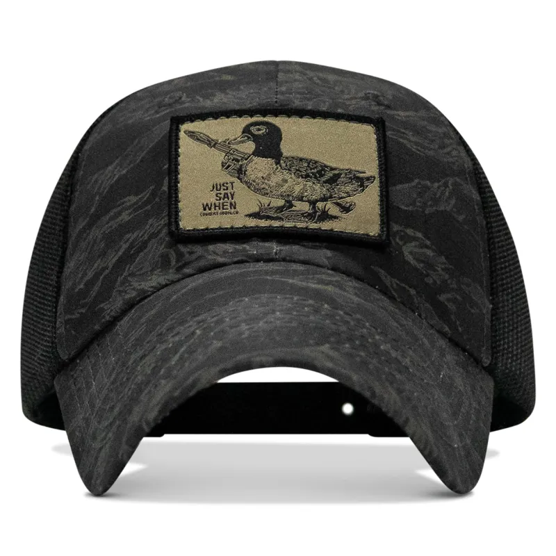 Just Say When Patch. Tactical Ripstop Mesh Snapback Hat made by Combat Iron Apparel