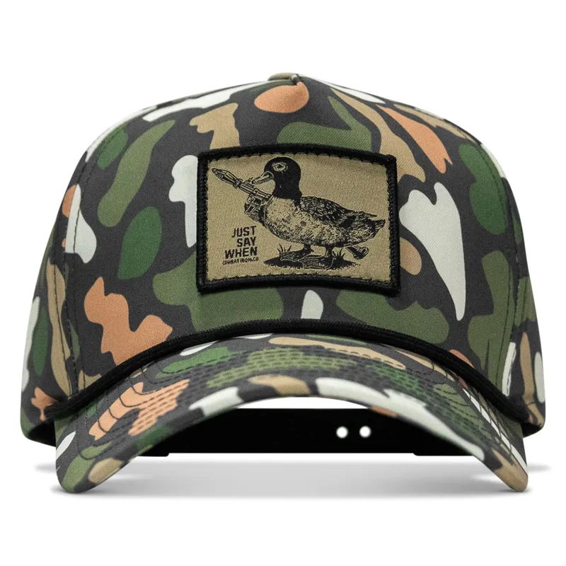 Just Say When Patch 5 Pannel Rope Snapback made by Combat Iron Apparel