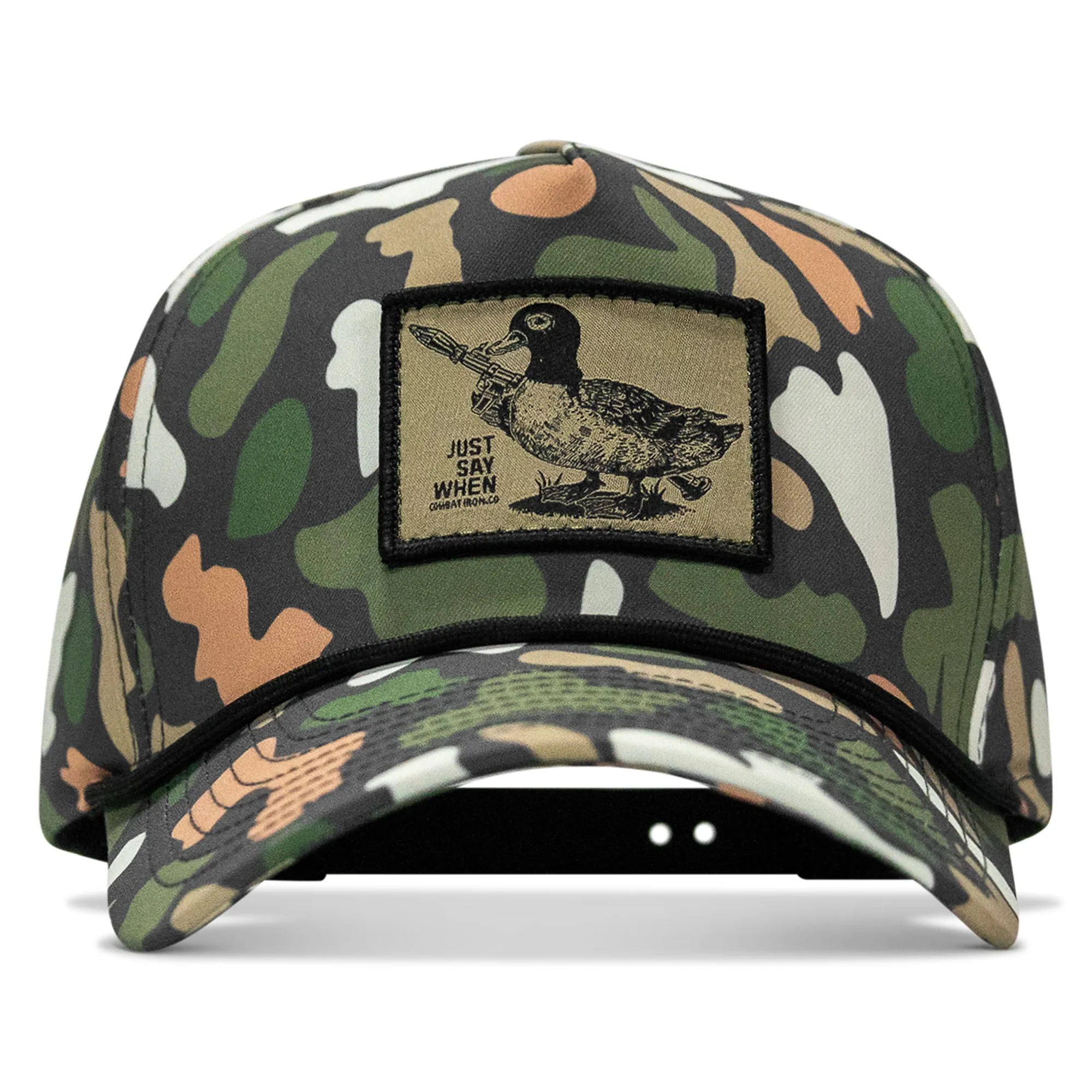 Just Say When Patch 5 Pannel Rope Snapback sold by Combat Iron Apparel
