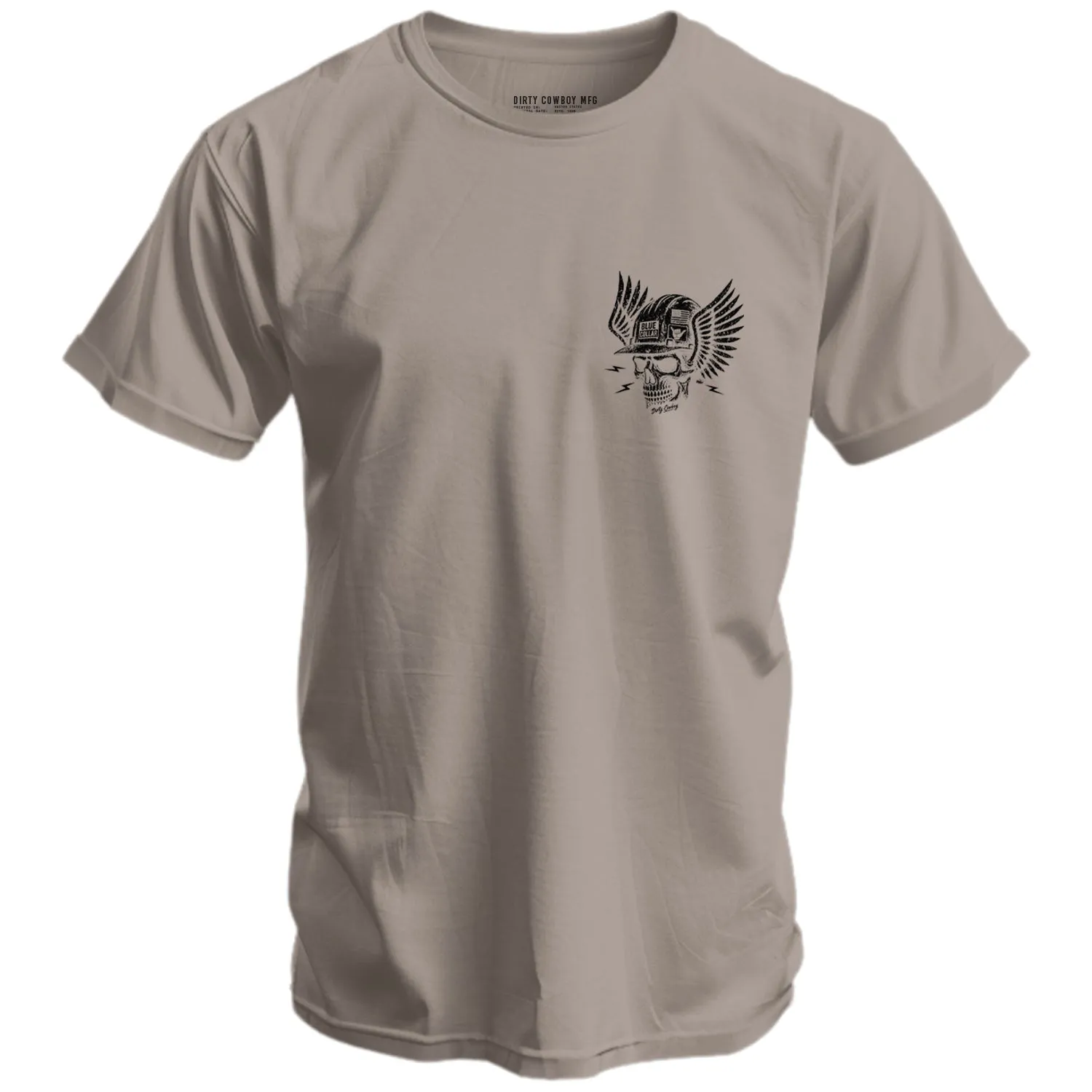 Blue Collar Skull Men's T-Shirt sold by Combat Iron Apparel product image thumbnail 4