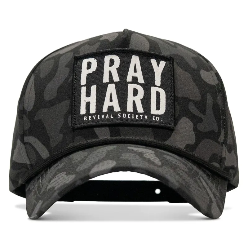Pray Hard Patch 5 Pannel Rope Snapback made by Combat Iron Apparel