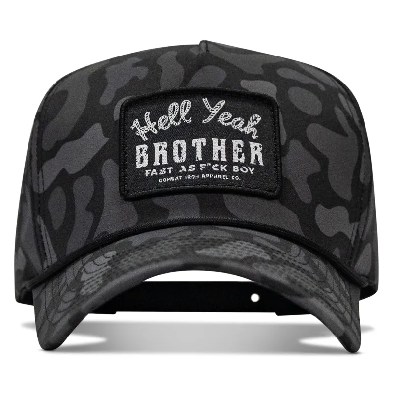 Hell Yeah Brother 5 Pannel Rope Snapback Hat made by Combat Iron Apparel