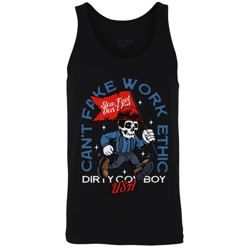 Can't Fake Work Ethic Men's Tank Top made by Combat Iron Apparel