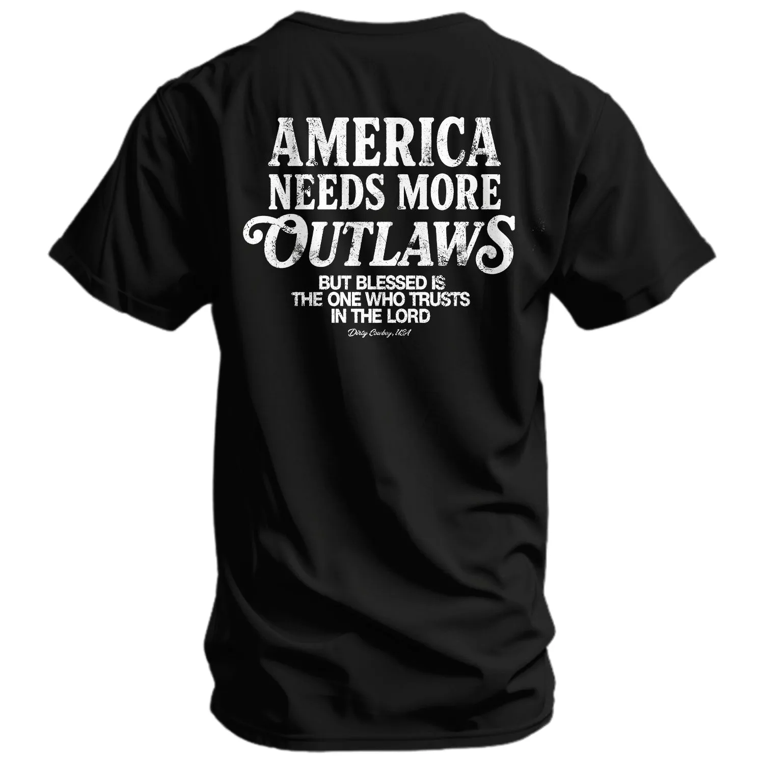 America Needs More Outlaws Men's T-Shirt sold by Combat Iron Apparel product image thumbnail 2