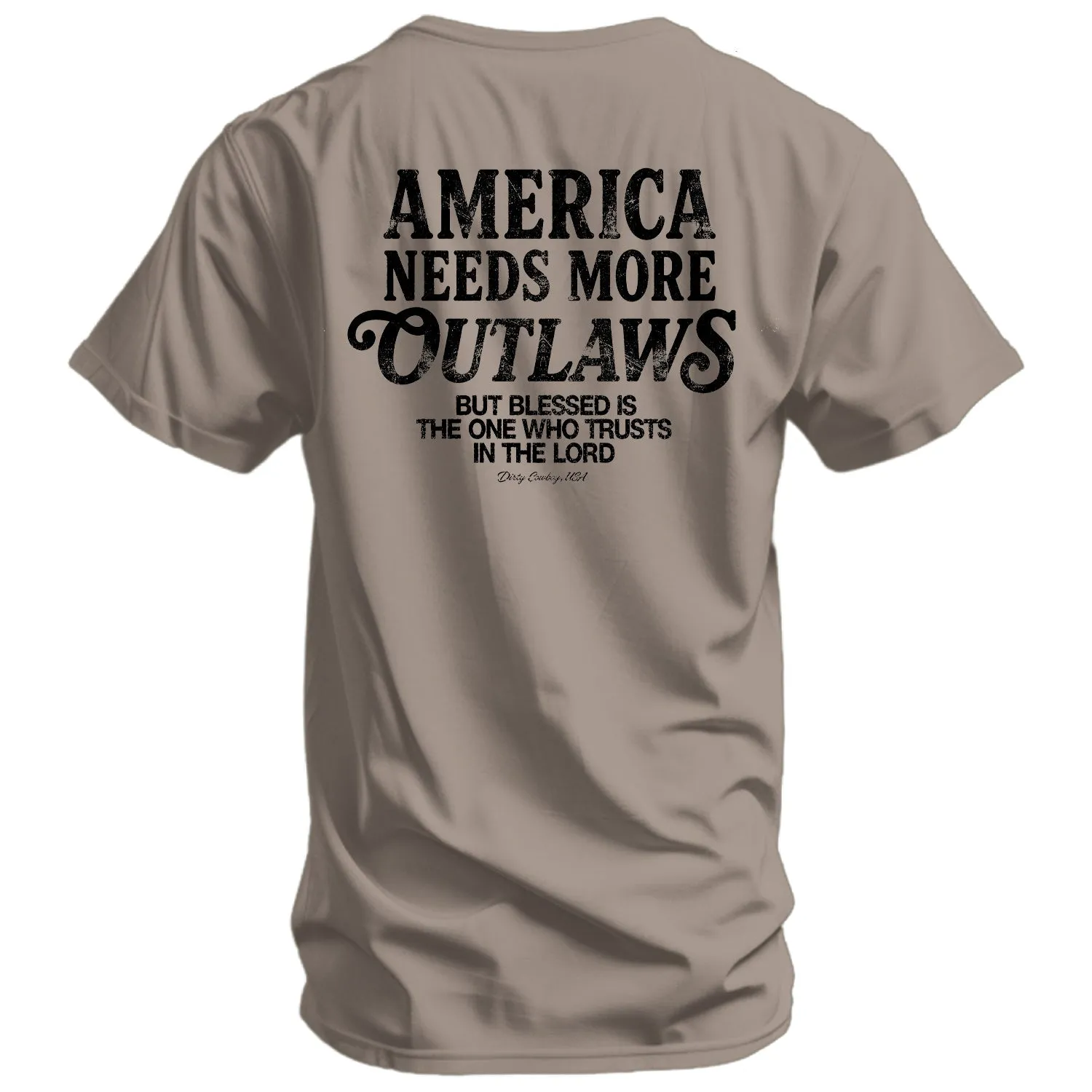 America Needs More Outlaws Men's T-Shirt sold by Combat Iron Apparel