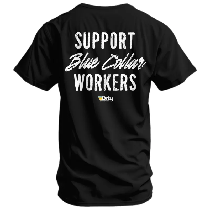 Support Blue Collar Workers Men's T-Shirt made by Combat Iron Apparel