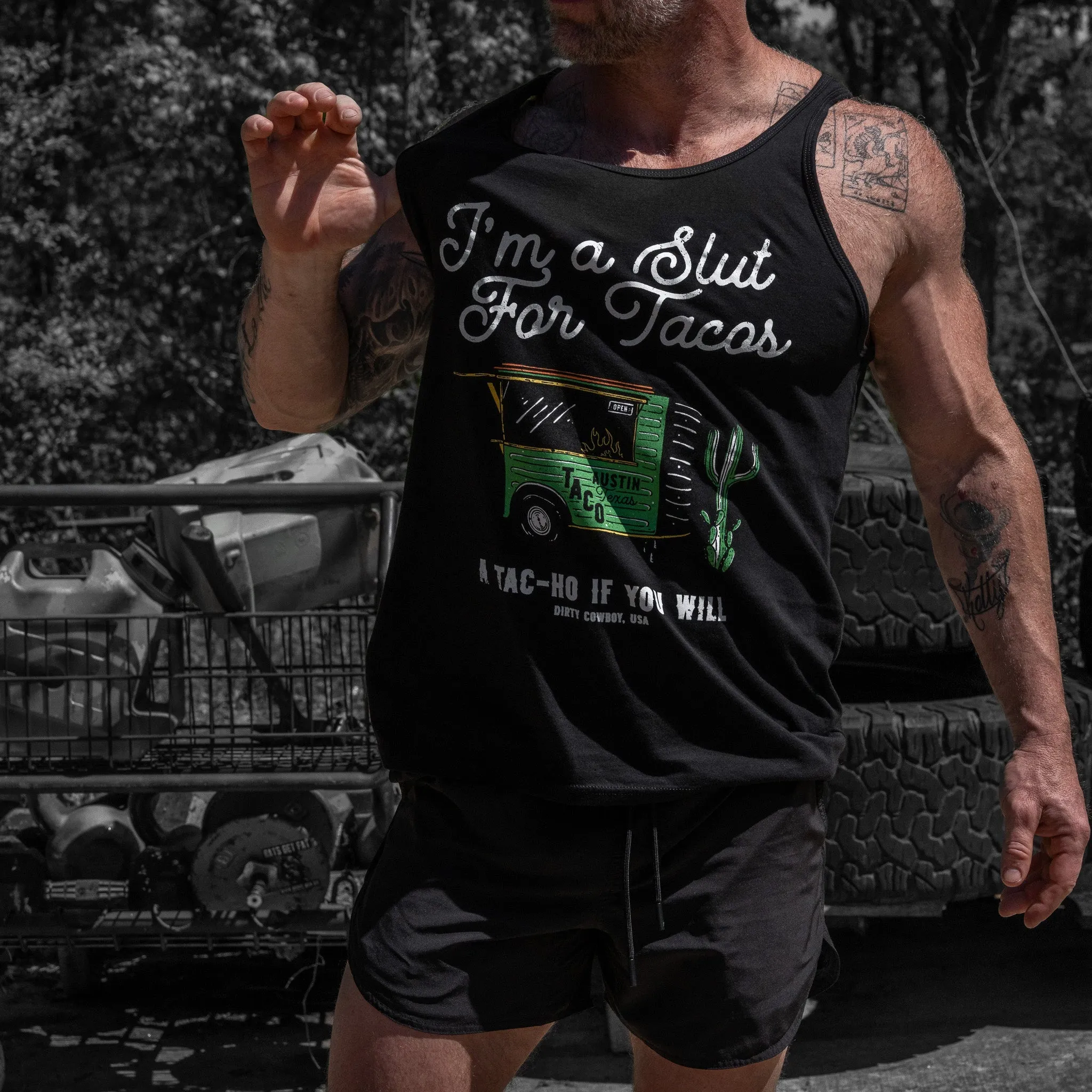 Slut For Taco's Men's Tank Top sold by Combat Iron Apparel product image thumbnail 5