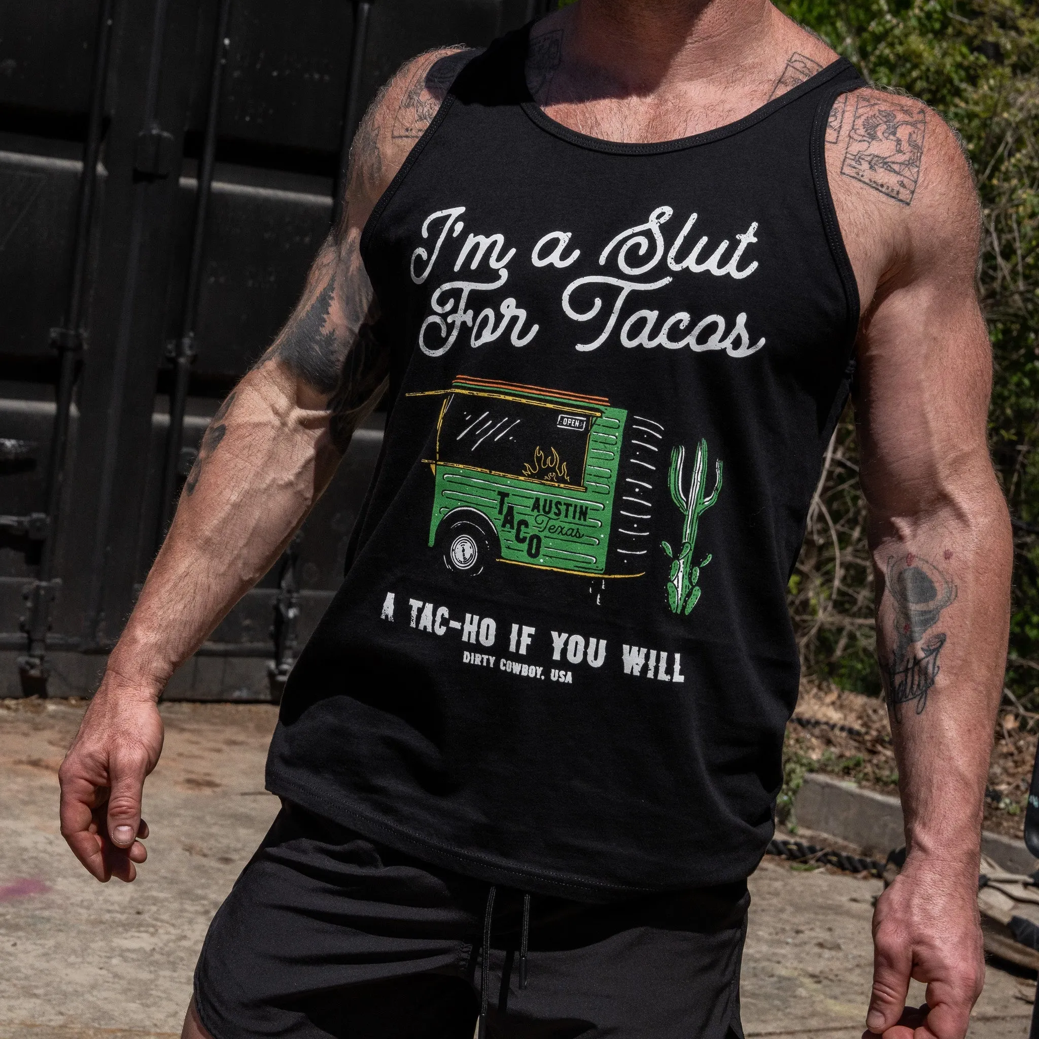 Slut For Taco's Men's Tank Top sold by Combat Iron Apparel product image thumbnail 2