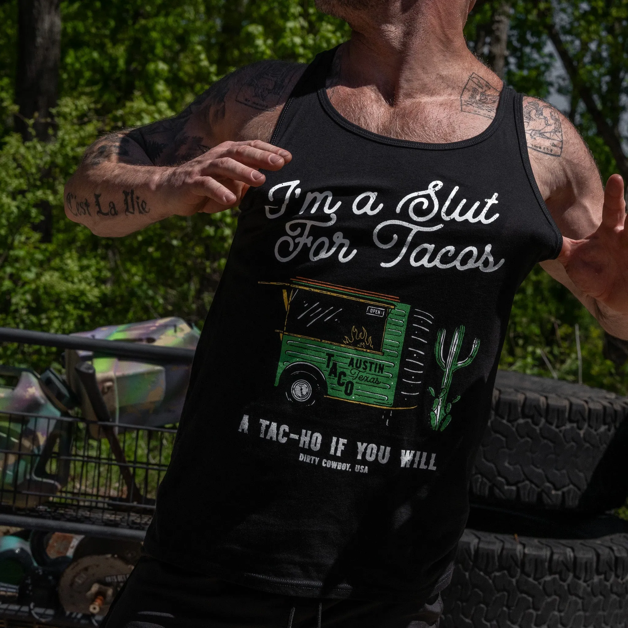 Slut For Taco's Men's Tank Top sold by Combat Iron Apparel product image thumbnail 3