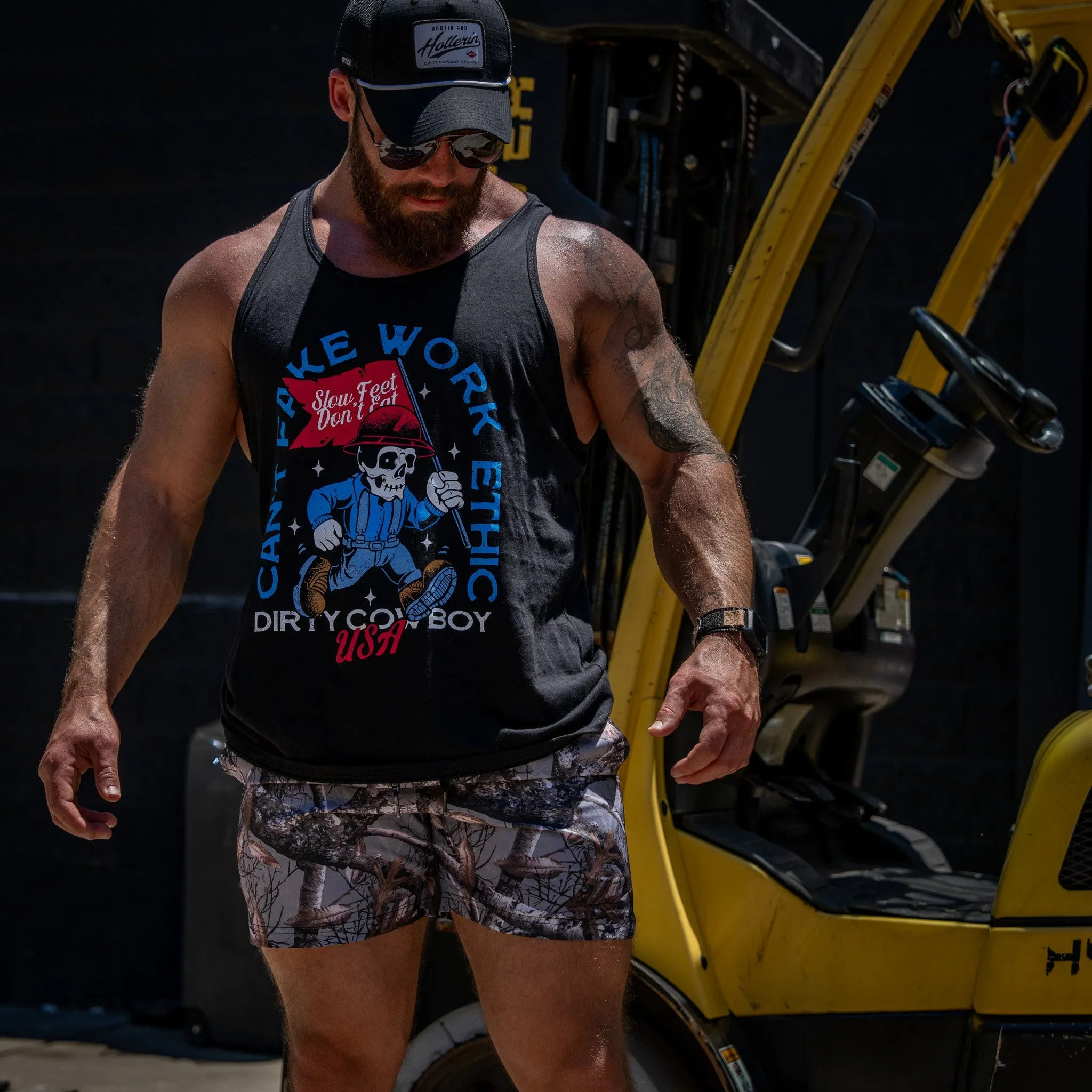 Can't Fake Work Ethic Men's Tank Top sold by Combat Iron Apparel product image thumbnail 5