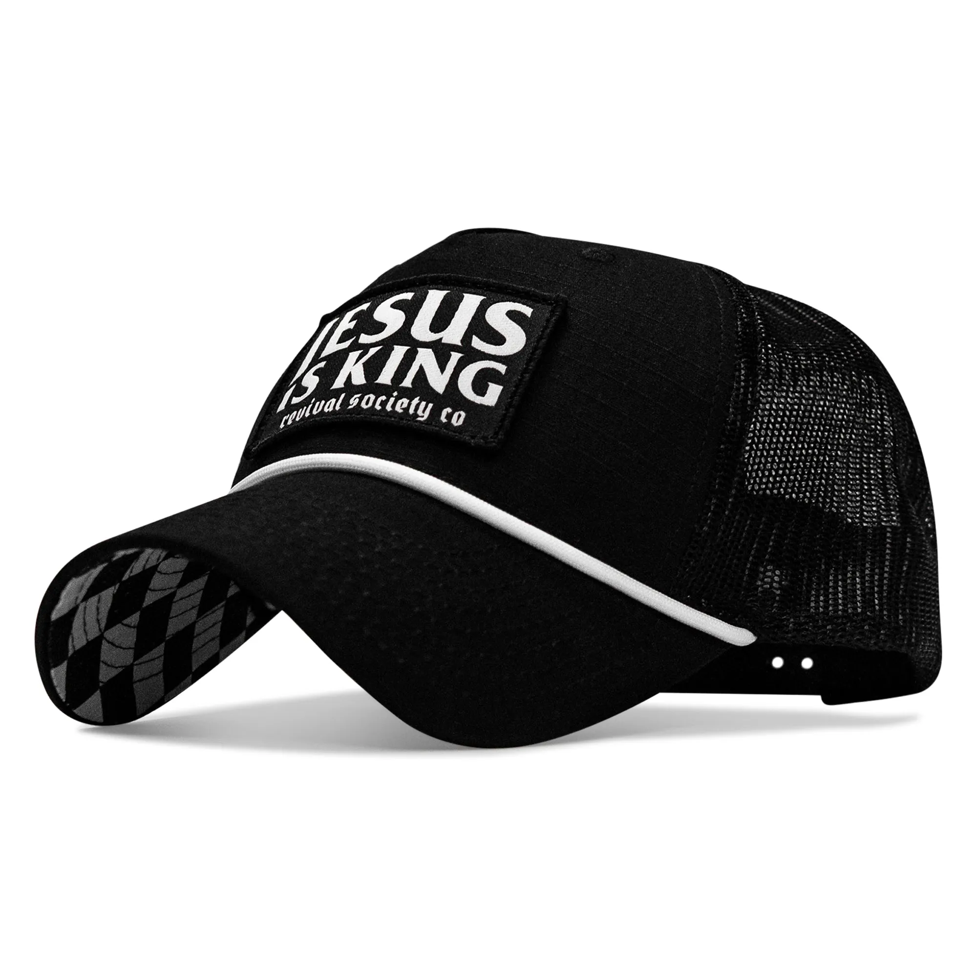 Jesus Is King Classic 5 Panel Ripstop Rope Snapback Hat sold by Combat Iron Apparel product image thumbnail 3