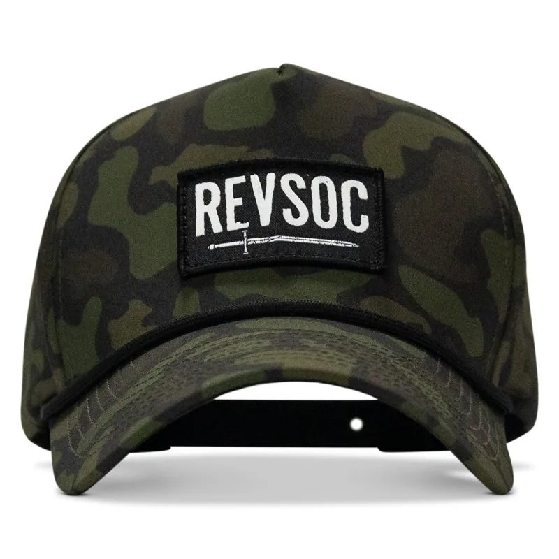 Revsoc Branded 5 Panel Rope Snapback Hat made by Combat Iron Apparel