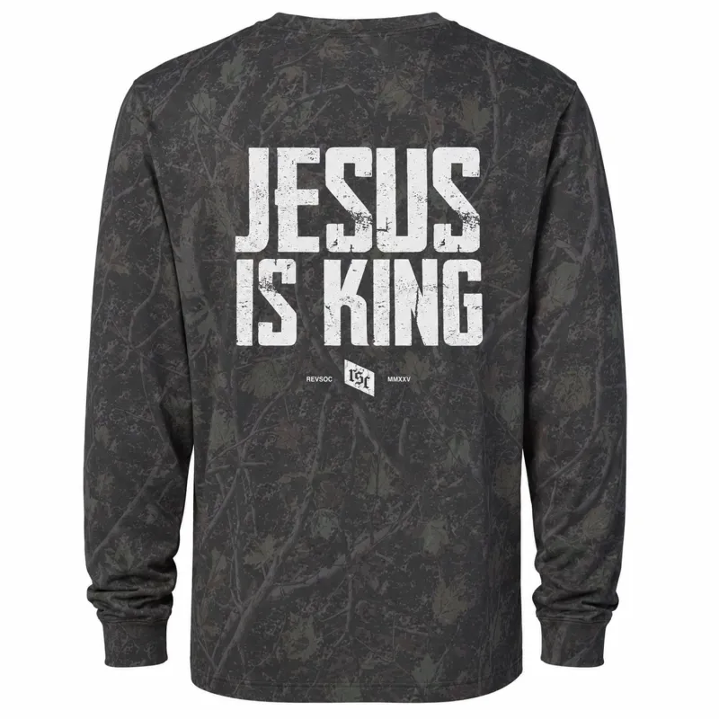 Jesus Is King Premium Long Sleeve Tee made by Combat Iron Apparel