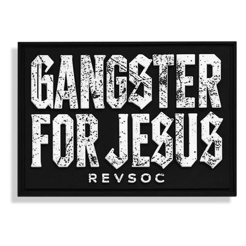 Gangster For Jesus PVC Patch made by Combat Iron Apparel