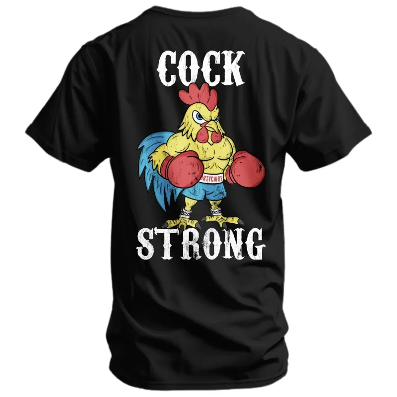 Boxing Chicken Strong Men's T-Shirt made by Combat Iron Apparel
