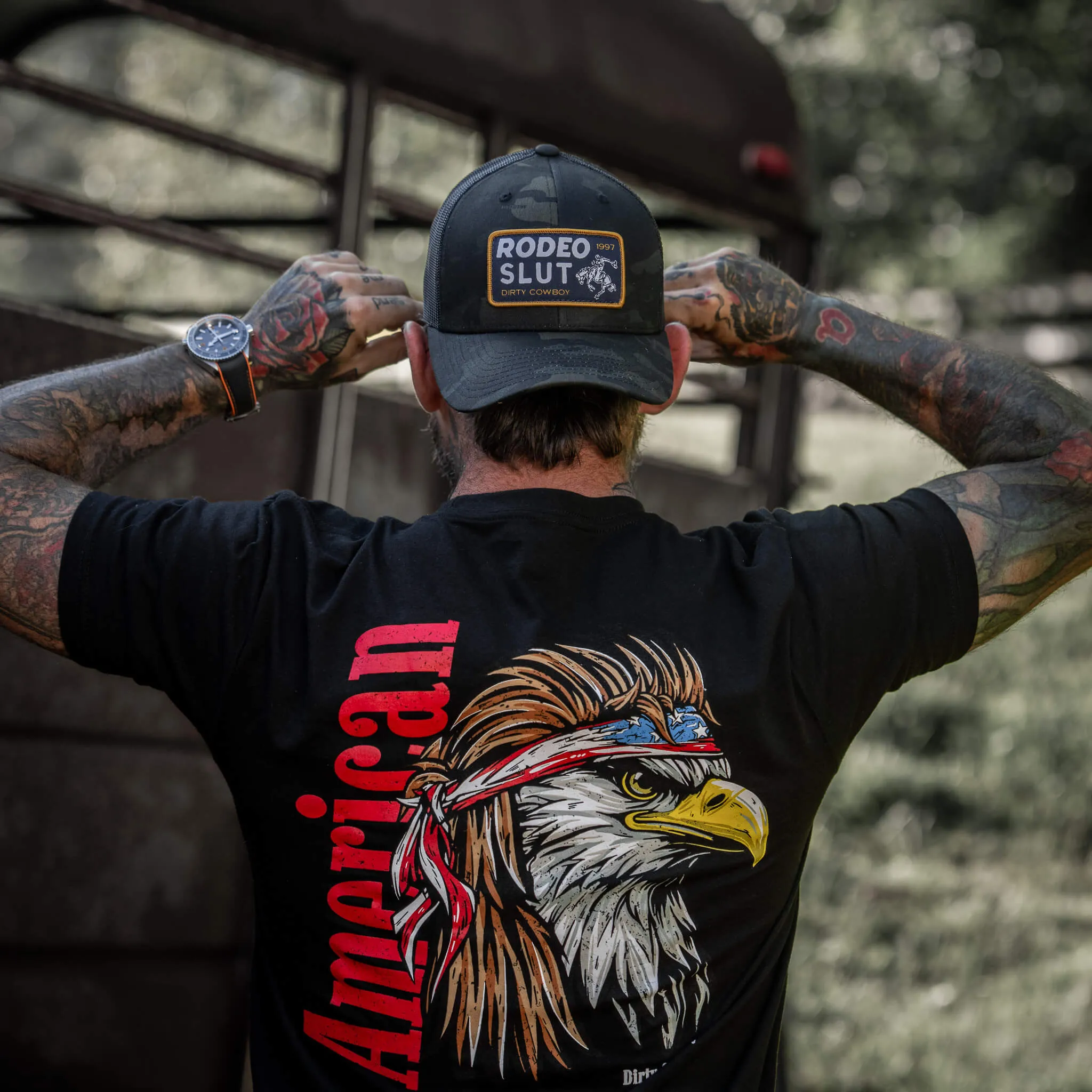 American Eagle Patriotic Men's T-Shirt sold by Combat Iron Apparel product image thumbnail 5