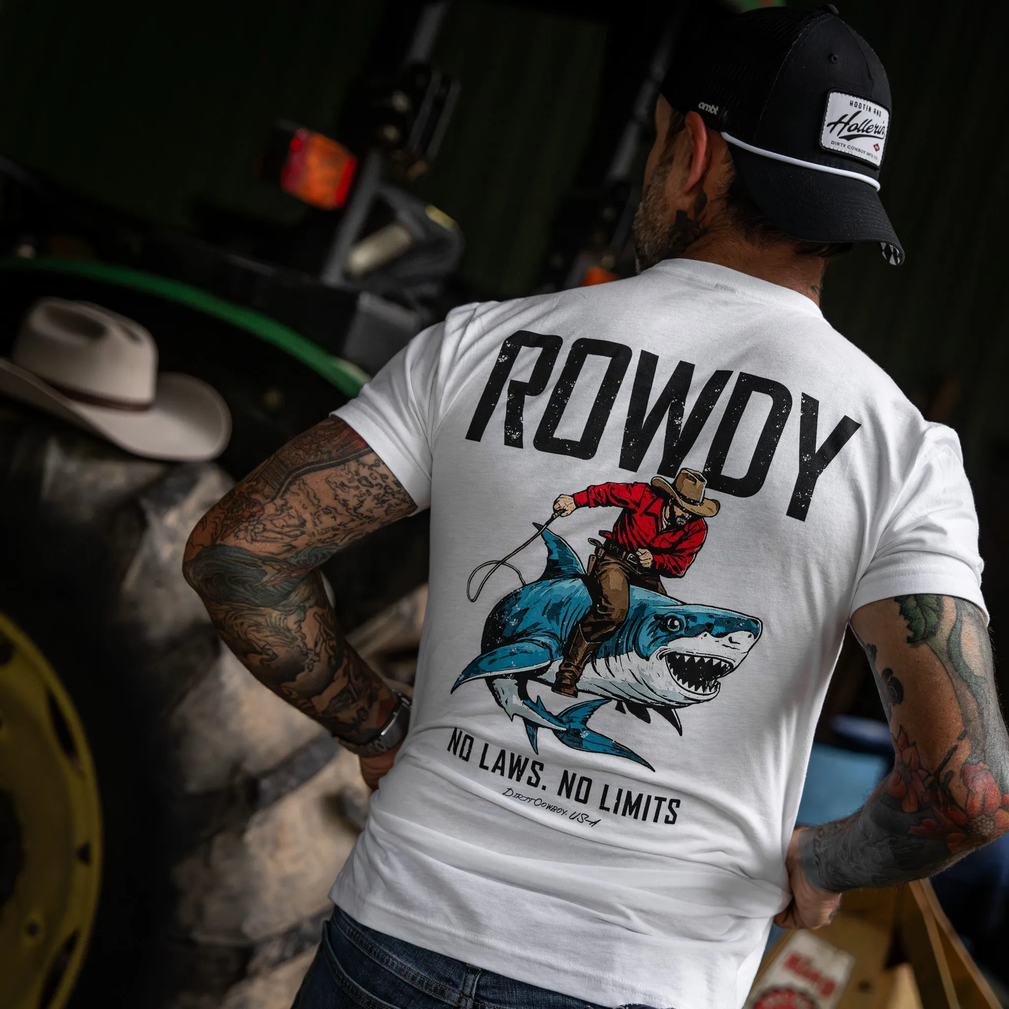 Rowdy No Limits. No Laws. Men's T-Shirt sold by Combat Iron Apparel product image thumbnail 3