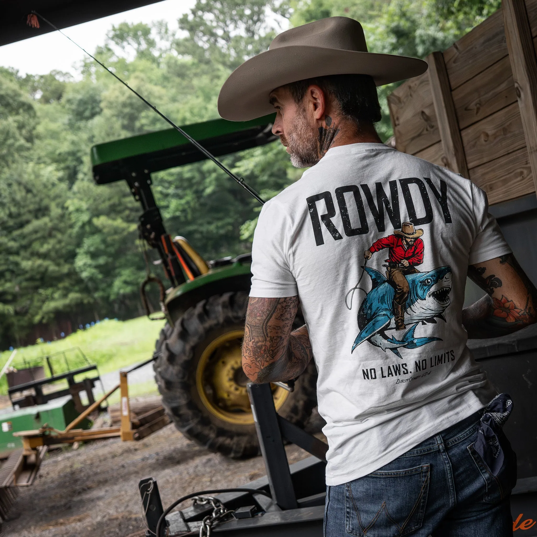 Rowdy No Limits. No Laws. Men's T-Shirt sold by Combat Iron Apparel product image thumbnail 5