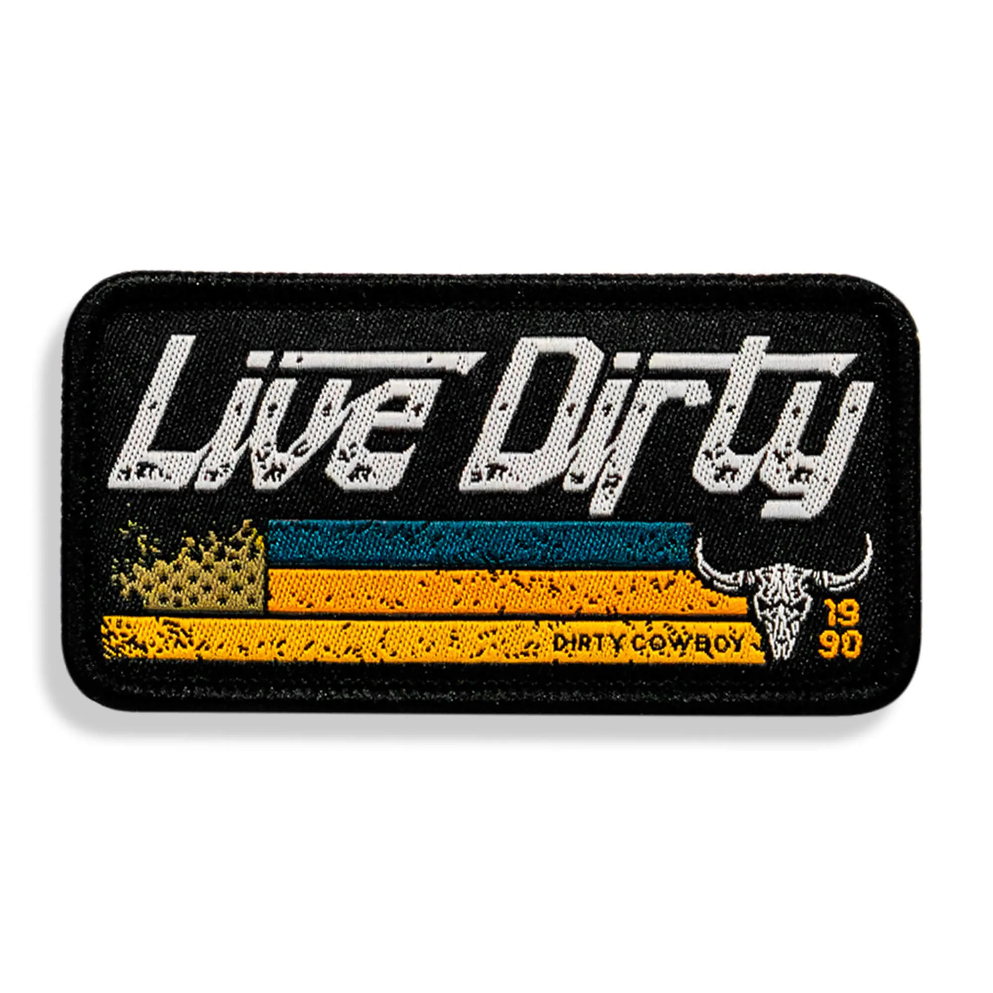 Live Dirty Flag Velcro Patch sold by Combat Iron Apparel