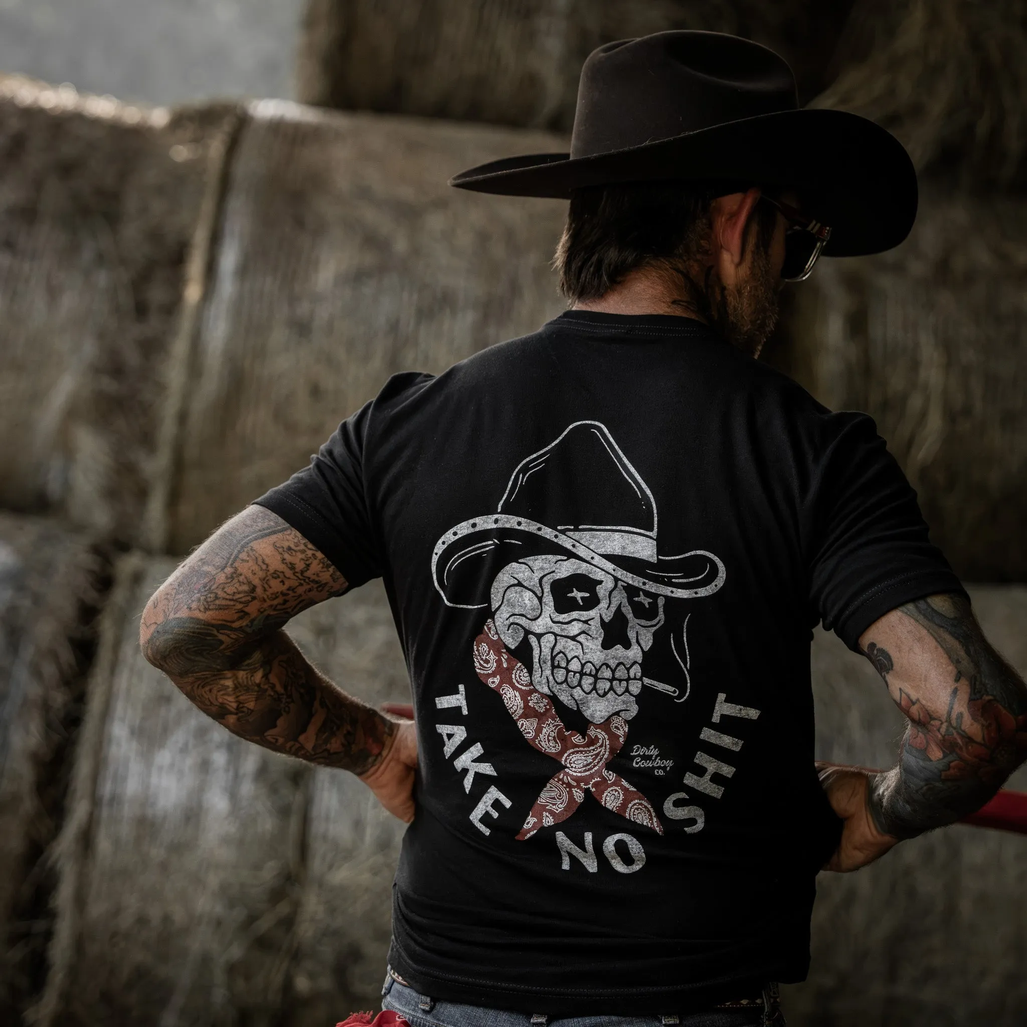 Take No Shit Cowboy Men's T-Shirt sold by Combat Iron Apparel product image thumbnail 3