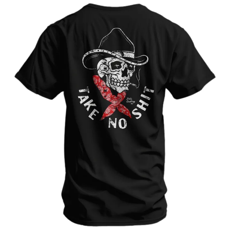 Take No Shit Cowboy Men's T-Shirt made by Combat Iron Apparel