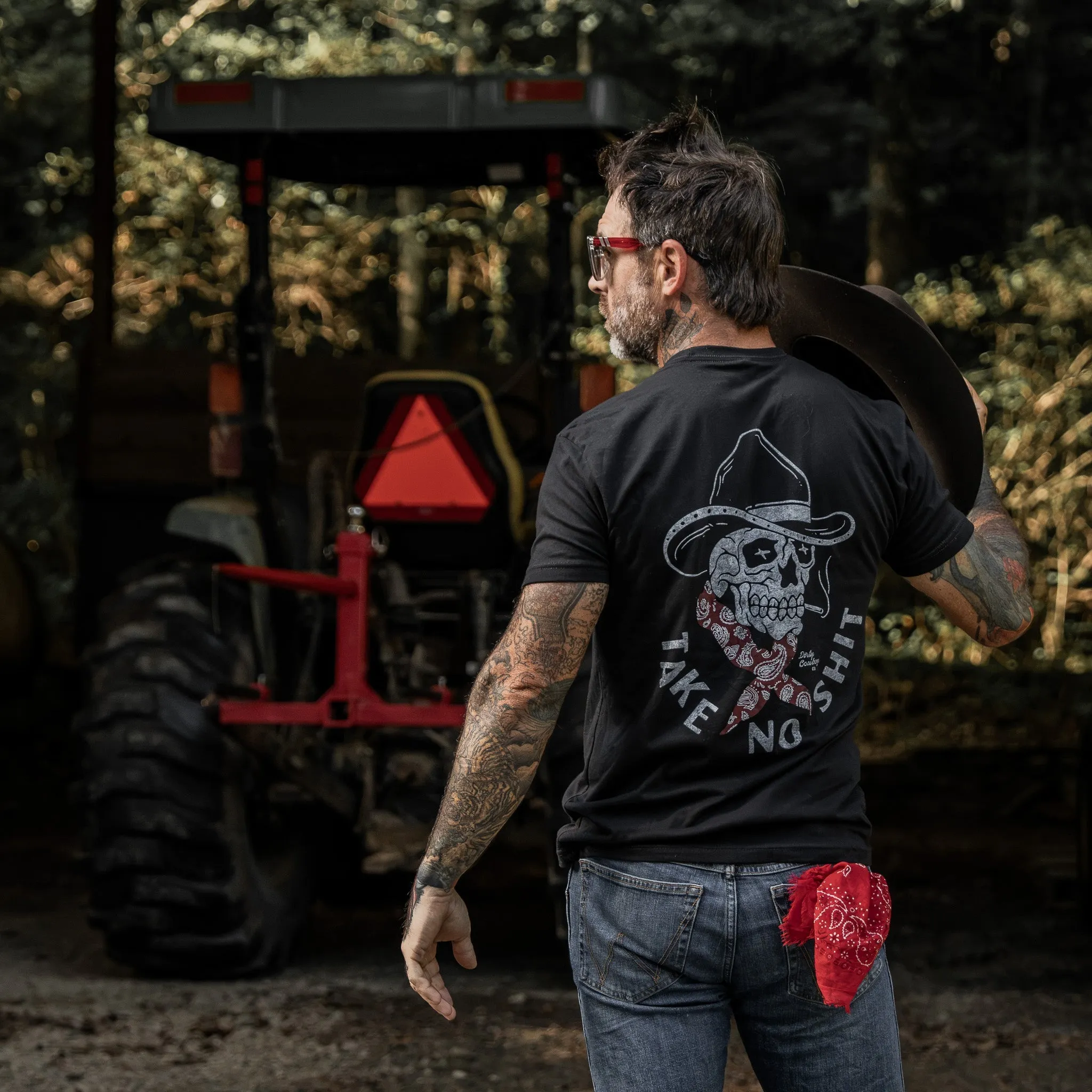 Take No Shit Cowboy Men's T-Shirt sold by Combat Iron Apparel product image thumbnail 5