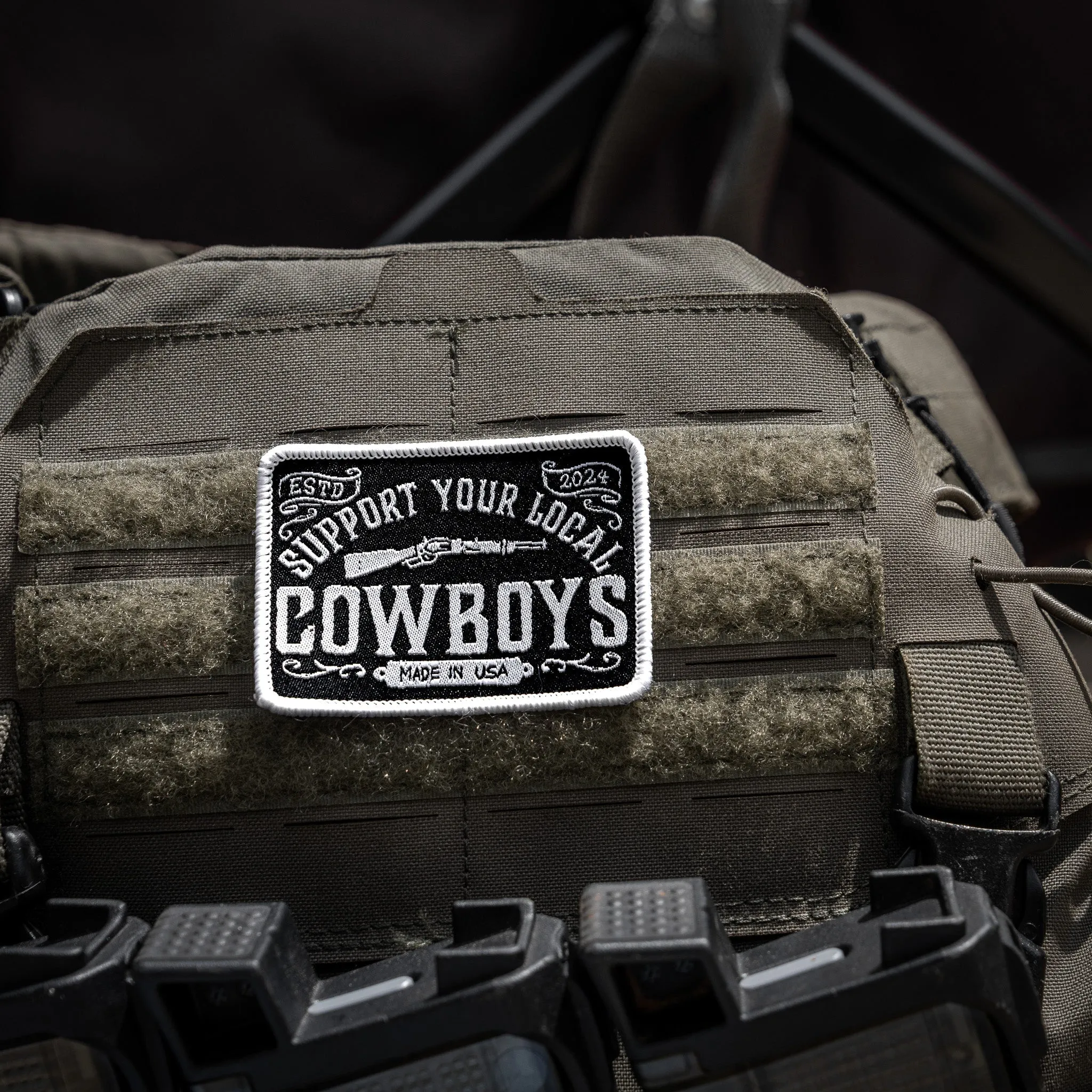Support Your Local Cowboys Soft Velcro Patch sold by Combat Iron Apparel product image thumbnail 2