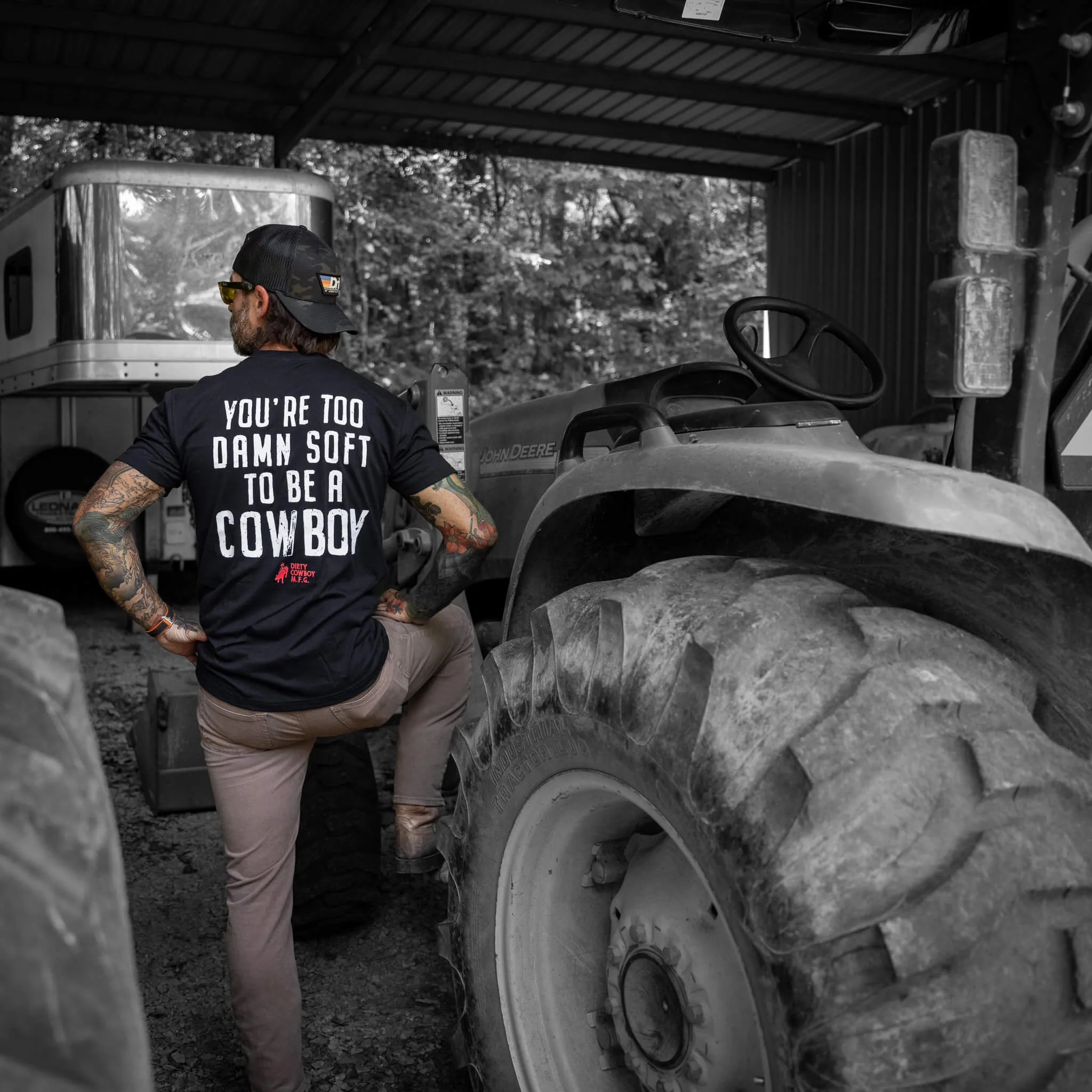 You're Too Damn Soft To Be A Cowboy Men's T-Shirt sold by Combat Iron Apparel product image thumbnail 3