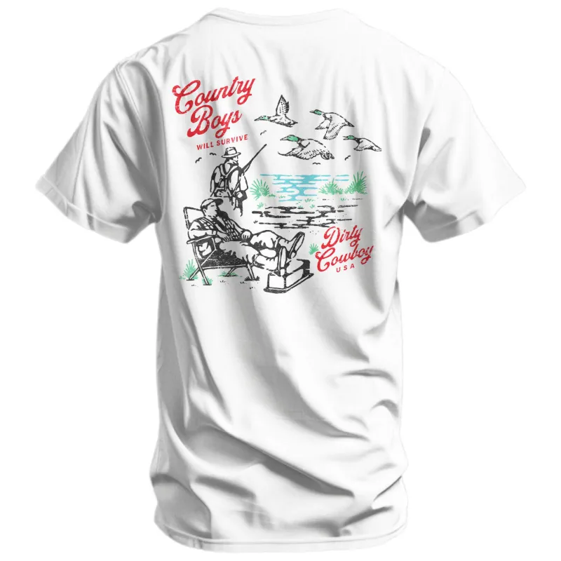 Country Boy's Will Survive Men's T-Shirt made by Combat Iron Apparel