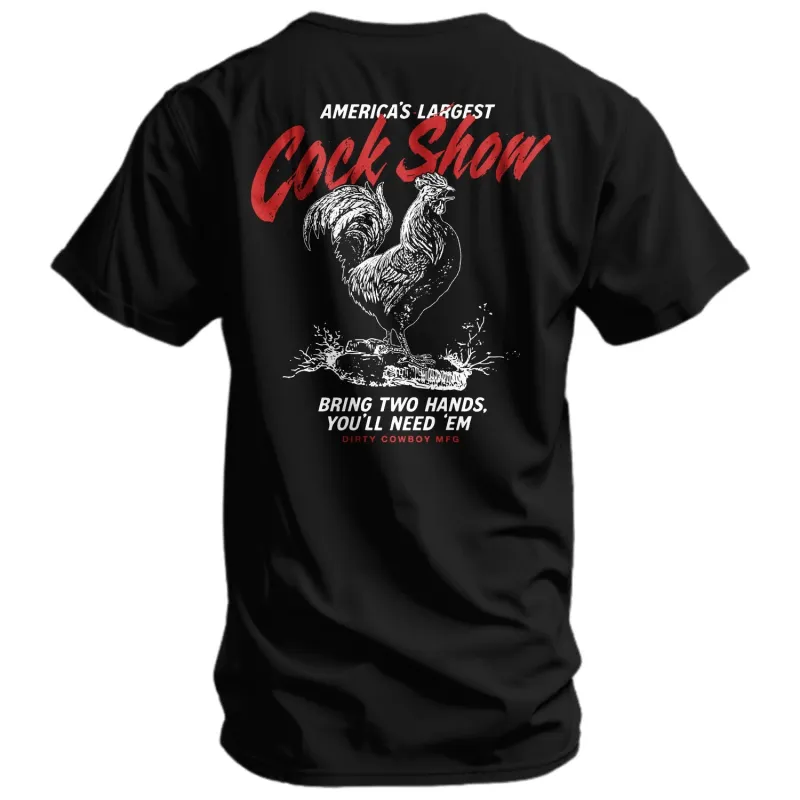 America's Largest Cock Show Men's T-Shirt made by Combat Iron Apparel