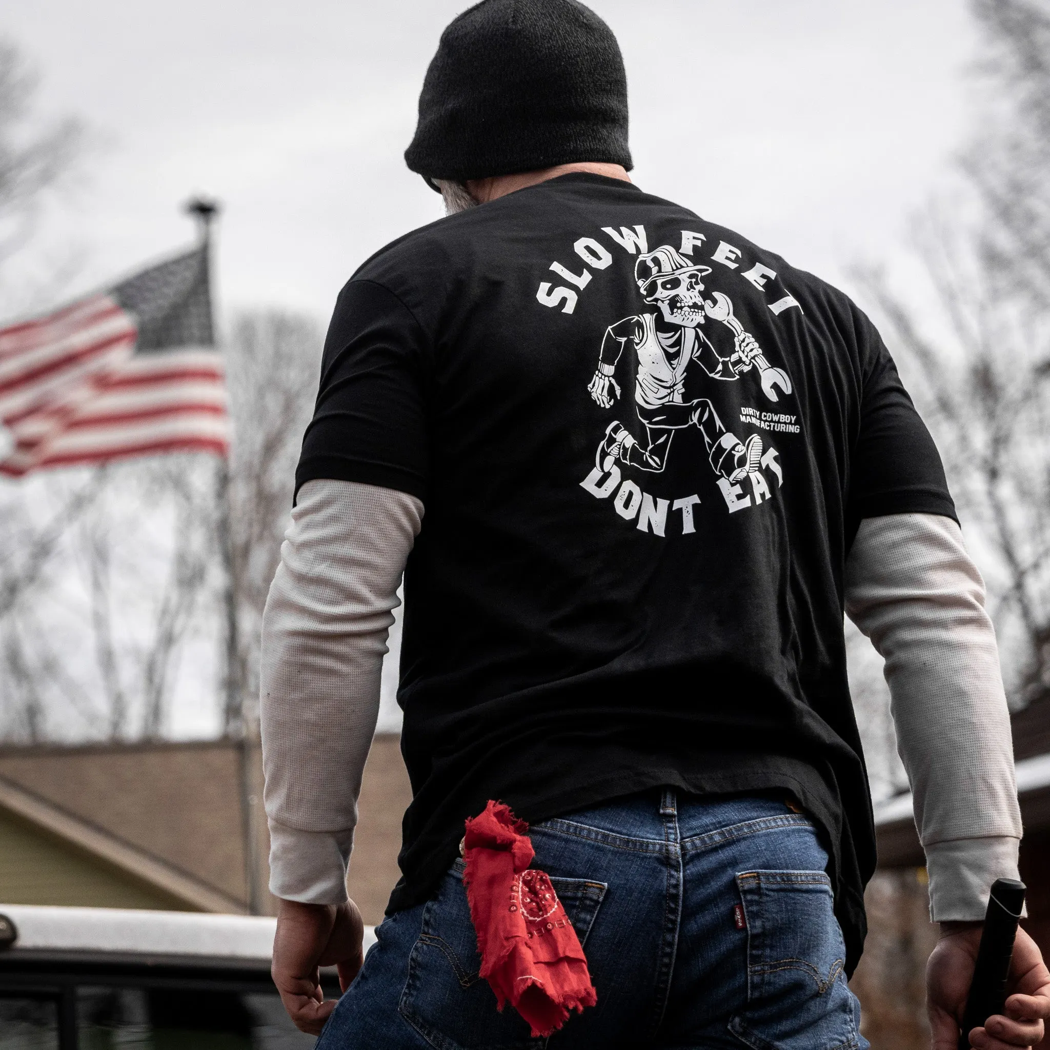 Slow Feet Don't Eat Men's T-Shirt sold by Combat Iron Apparel product image thumbnail 3