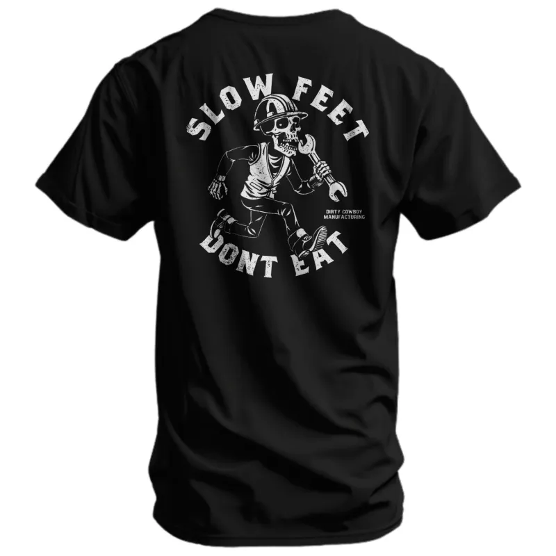 Slow Feet Don't Eat Men's T-Shirt made by Combat Iron Apparel