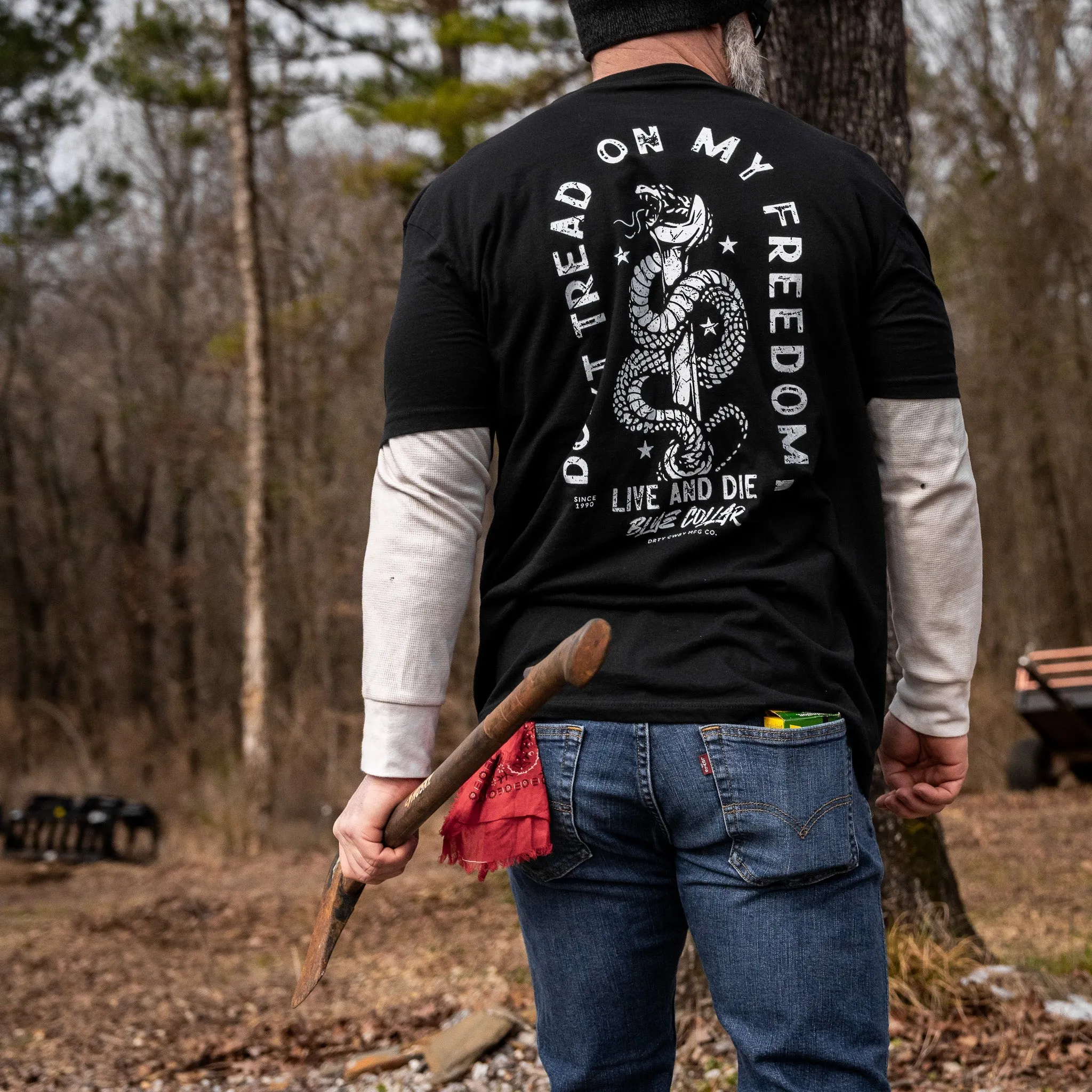 Don't Tread On My Freedom Men's T-Shirt sold by Combat Iron Apparel product image thumbnail 4