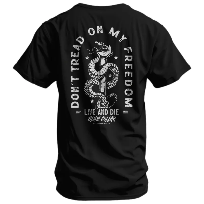 Don't Tread On My Freedom Men's T-Shirt made by Combat Iron Apparel