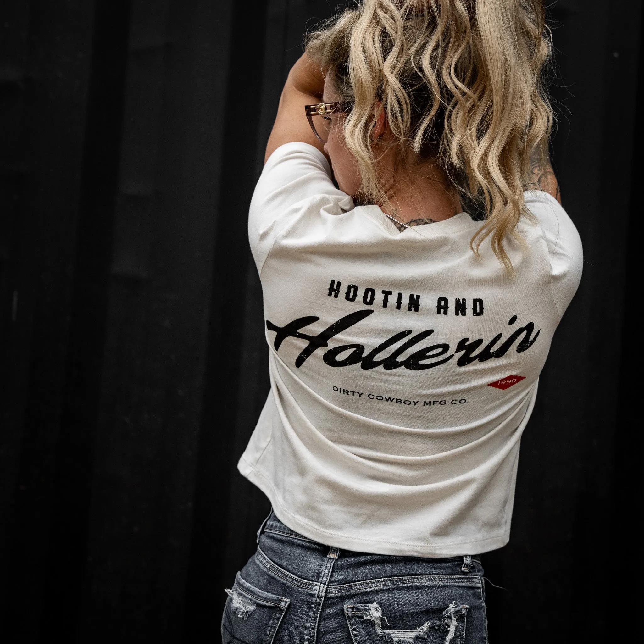 Hootin And Hollerin' Women's Cropped T-Shirt sold by Combat Iron Apparel product image thumbnail 2