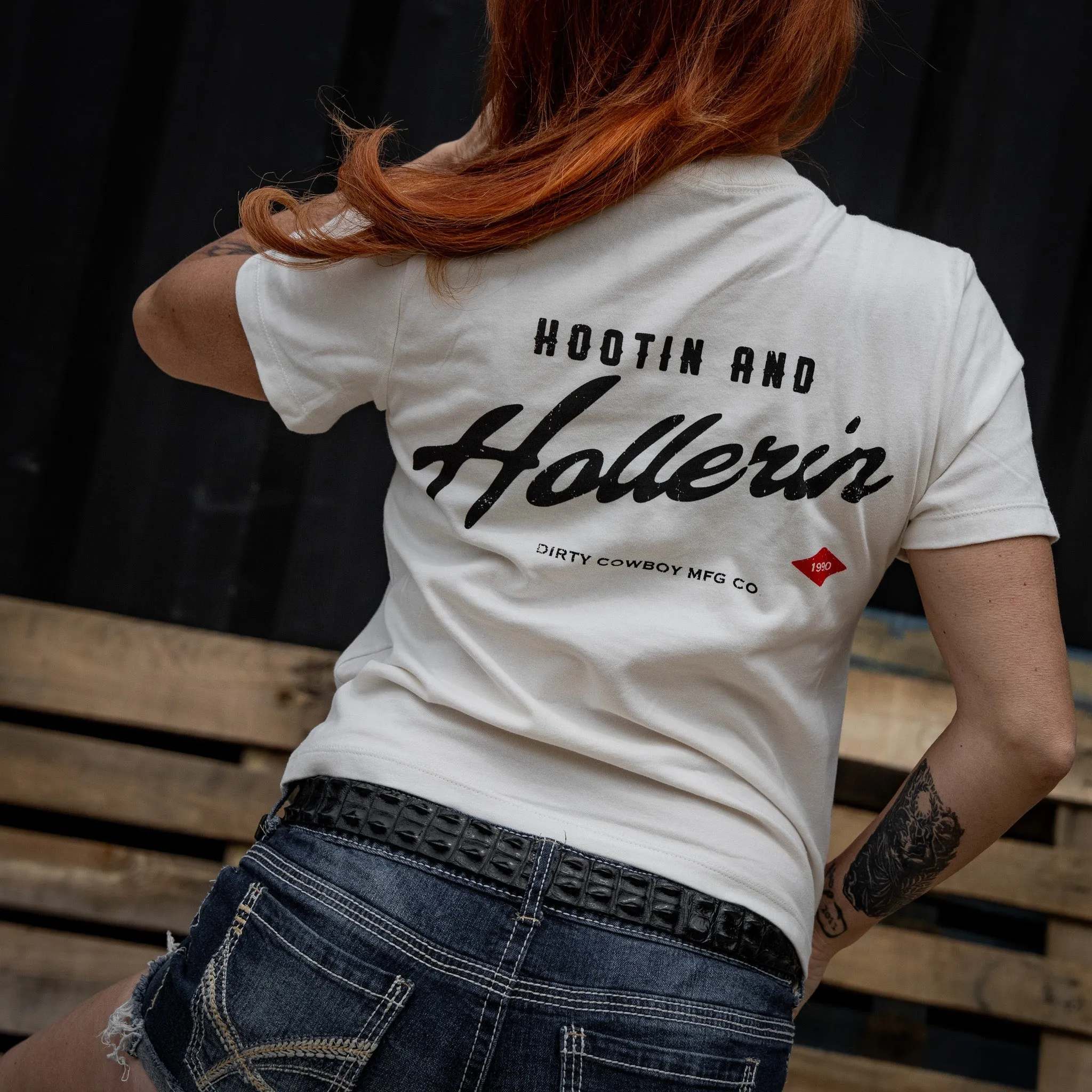 Hootin And Hollerin' Women's Cropped T-Shirt sold by Combat Iron Apparel product image thumbnail 5