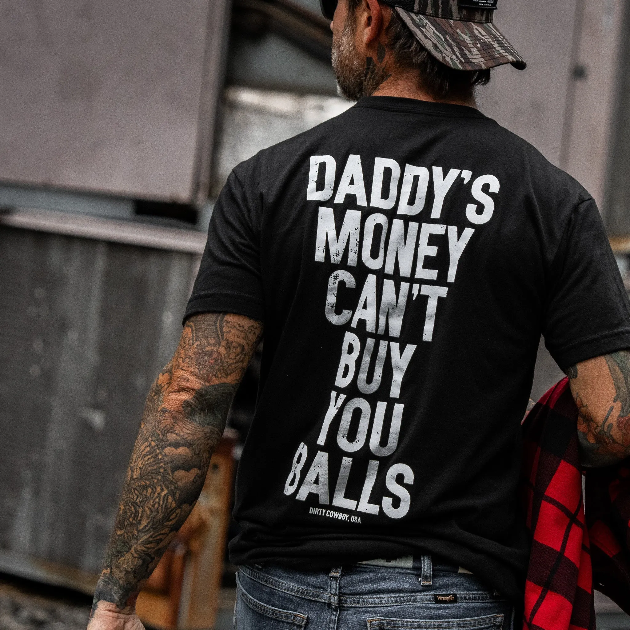 Daddy's Money Can't Buy You Balls Men's T-Shirt sold by Combat Iron Apparel product image thumbnail 3