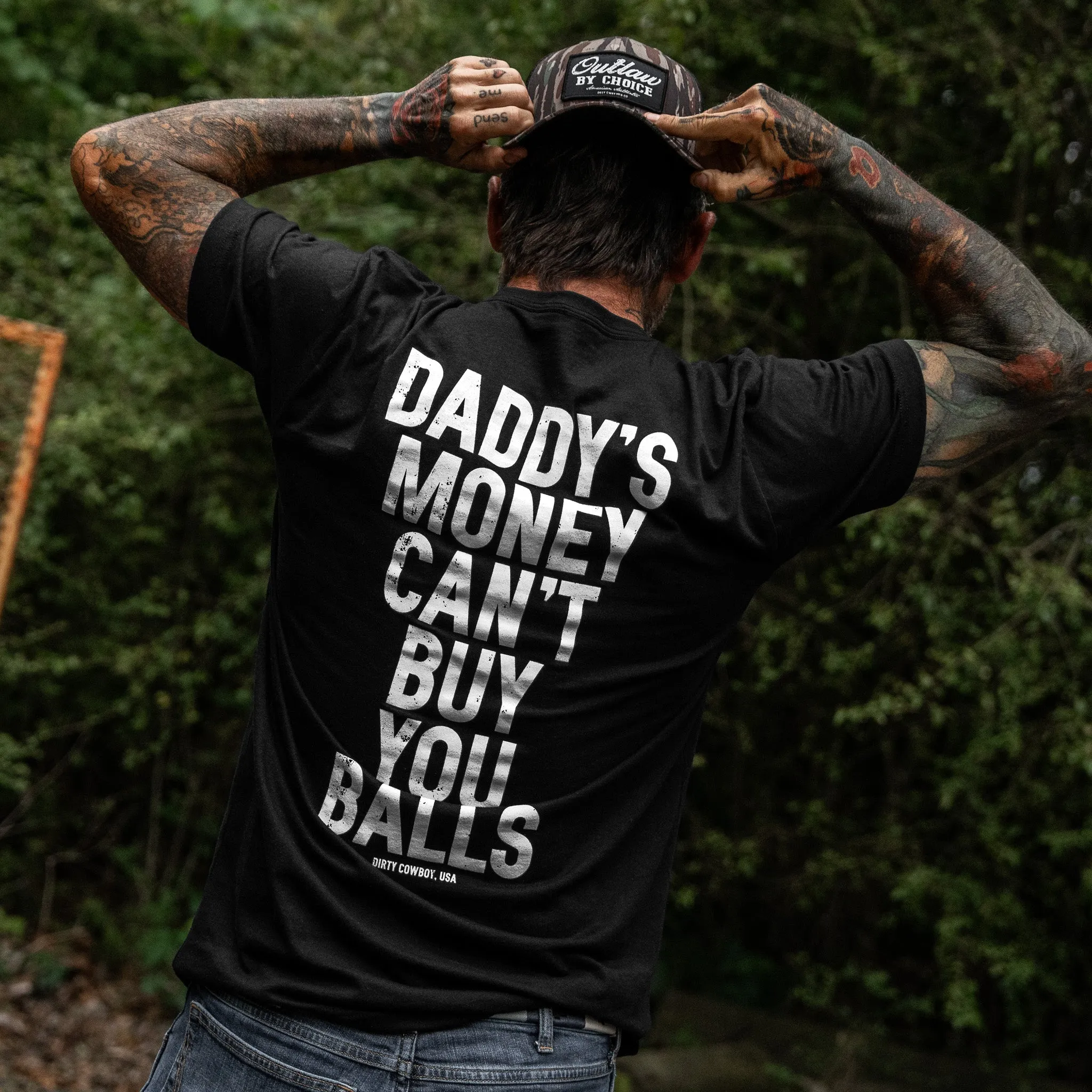 Daddy's Money Can't Buy You Balls Men's T-Shirt sold by Combat Iron Apparel product image thumbnail 4