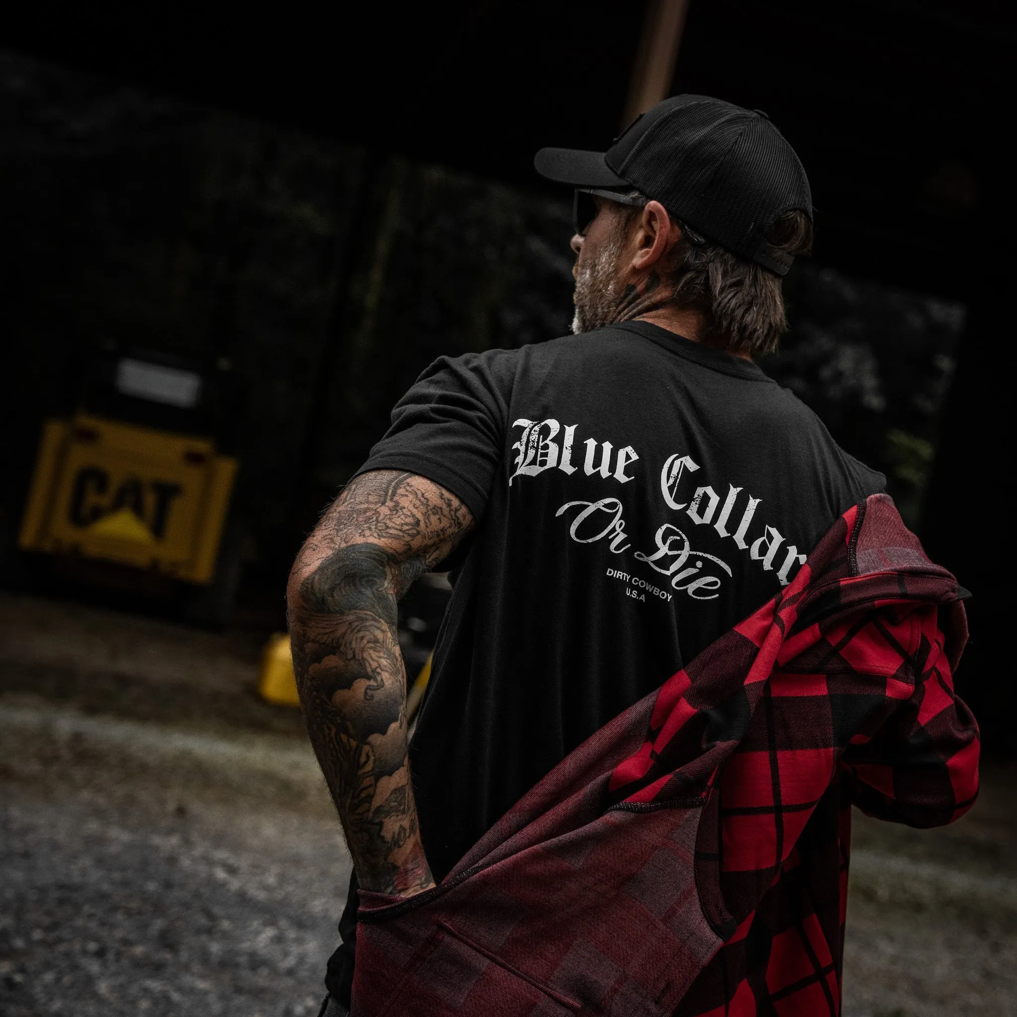 Blue Collar Or Die Men's T-Shirt sold by Combat Iron Apparel product image thumbnail 5