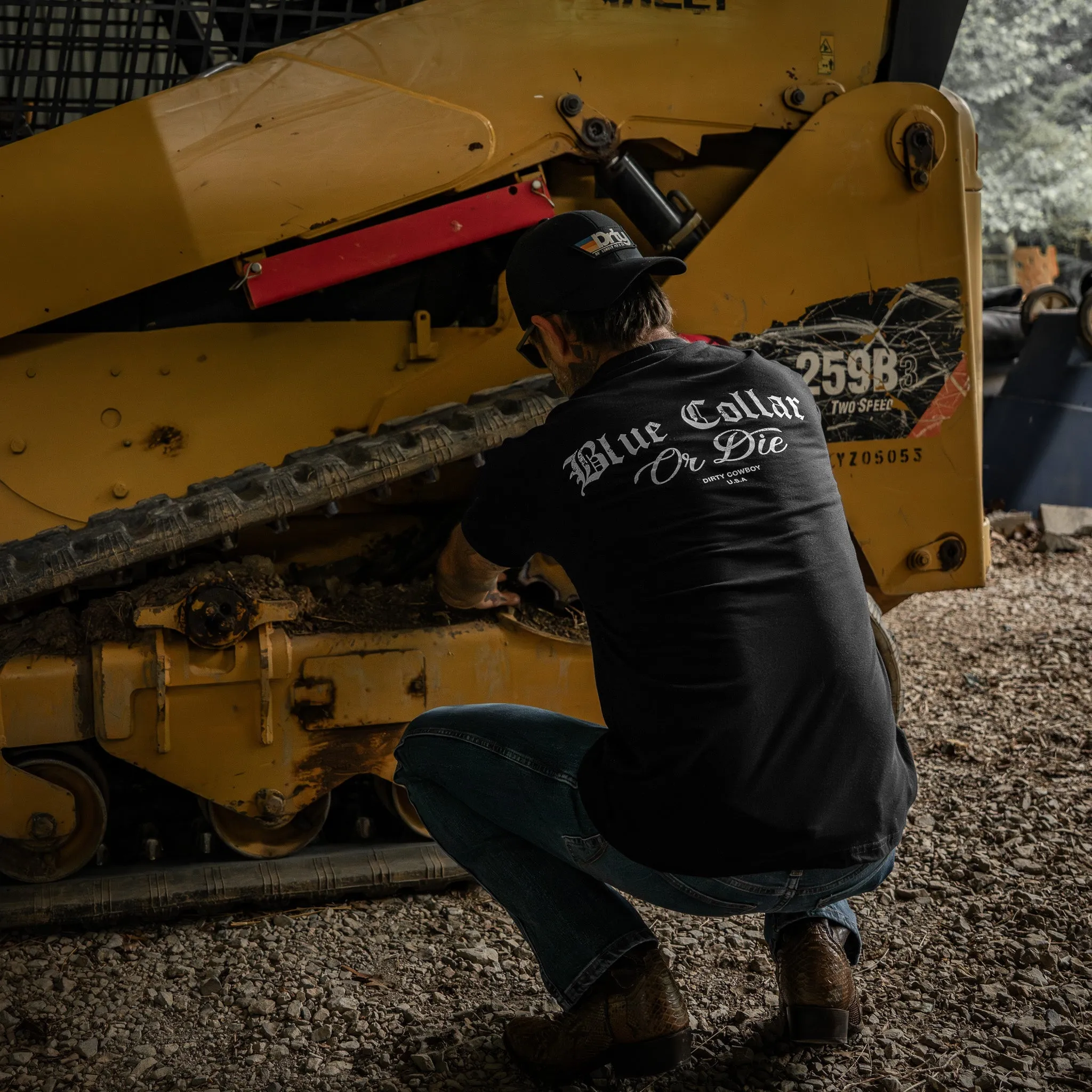 Blue Collar Or Die Men's T-Shirt sold by Combat Iron Apparel product image thumbnail 4