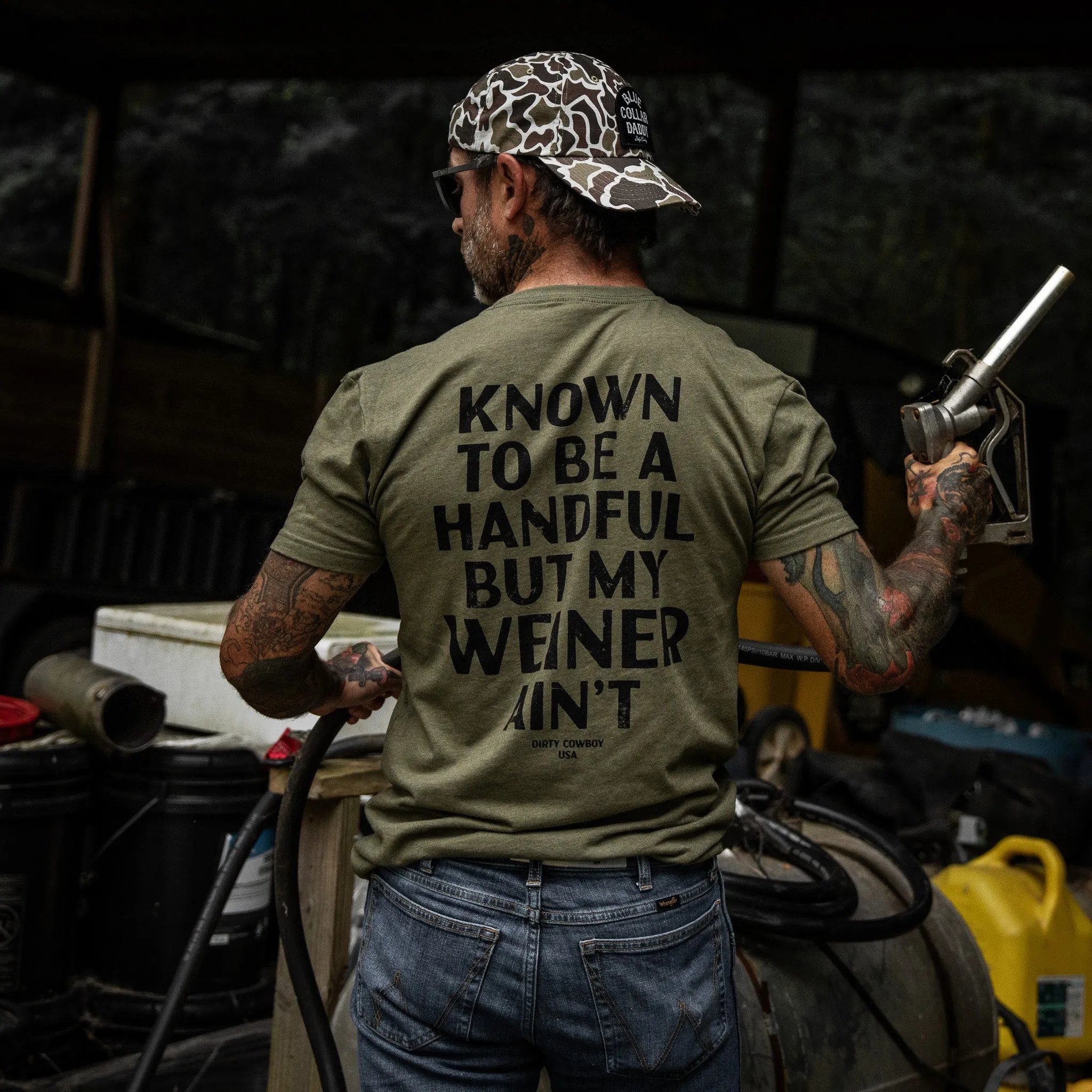 Known To Be A Handful. But My Weiner Ain't Men's T-Shirt sold by Combat Iron Apparel product image thumbnail 4