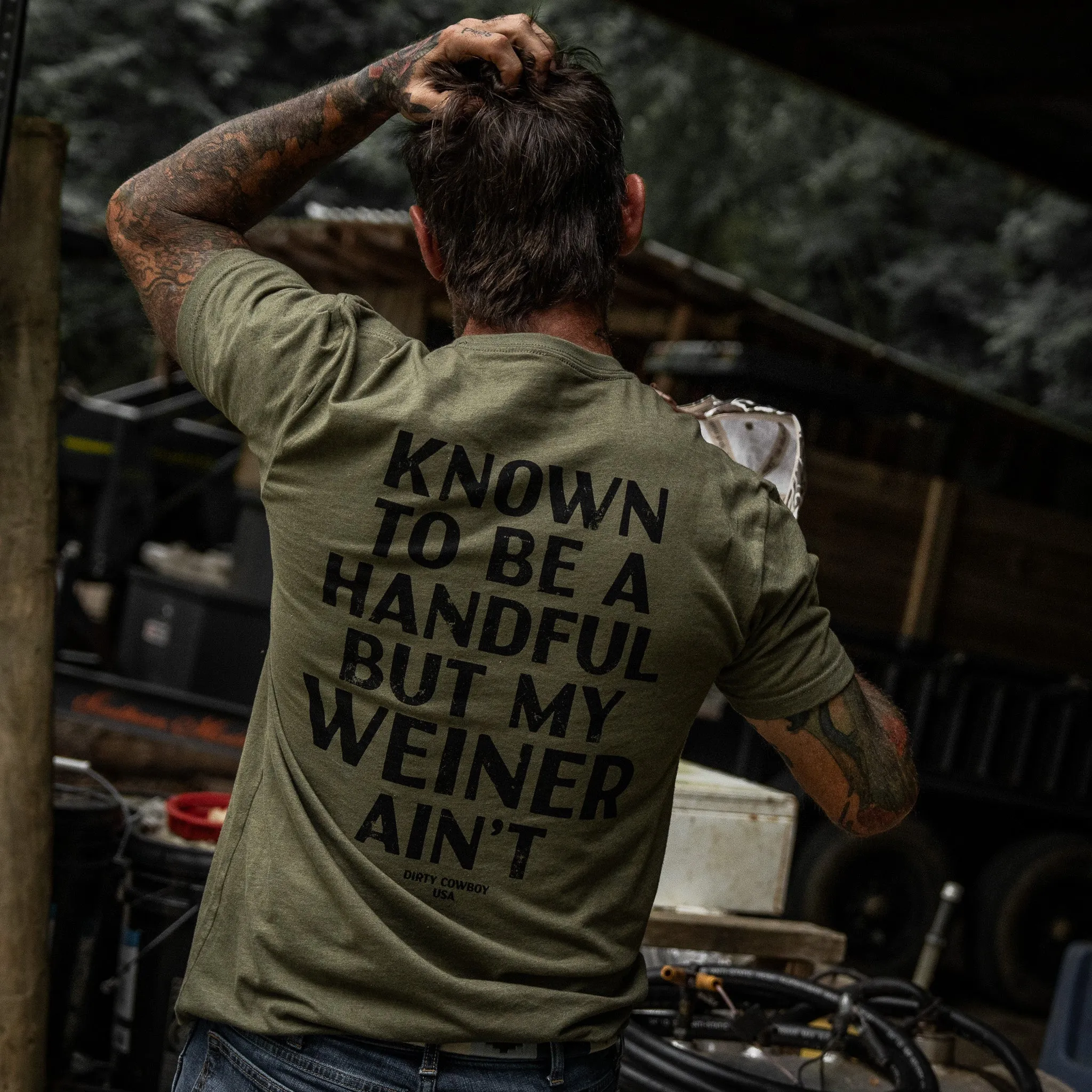 Known To Be A Handful. But My Weiner Ain't Men's T-Shirt sold by Combat Iron Apparel product image thumbnail 5