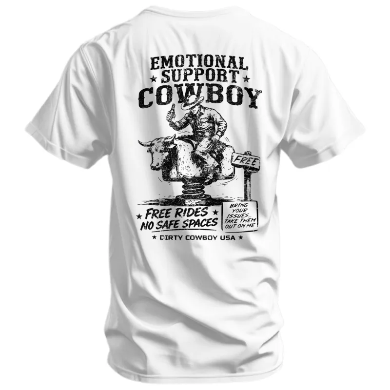 Emotional Support Cowboy Men's T-Shirt made by Combat Iron Apparel