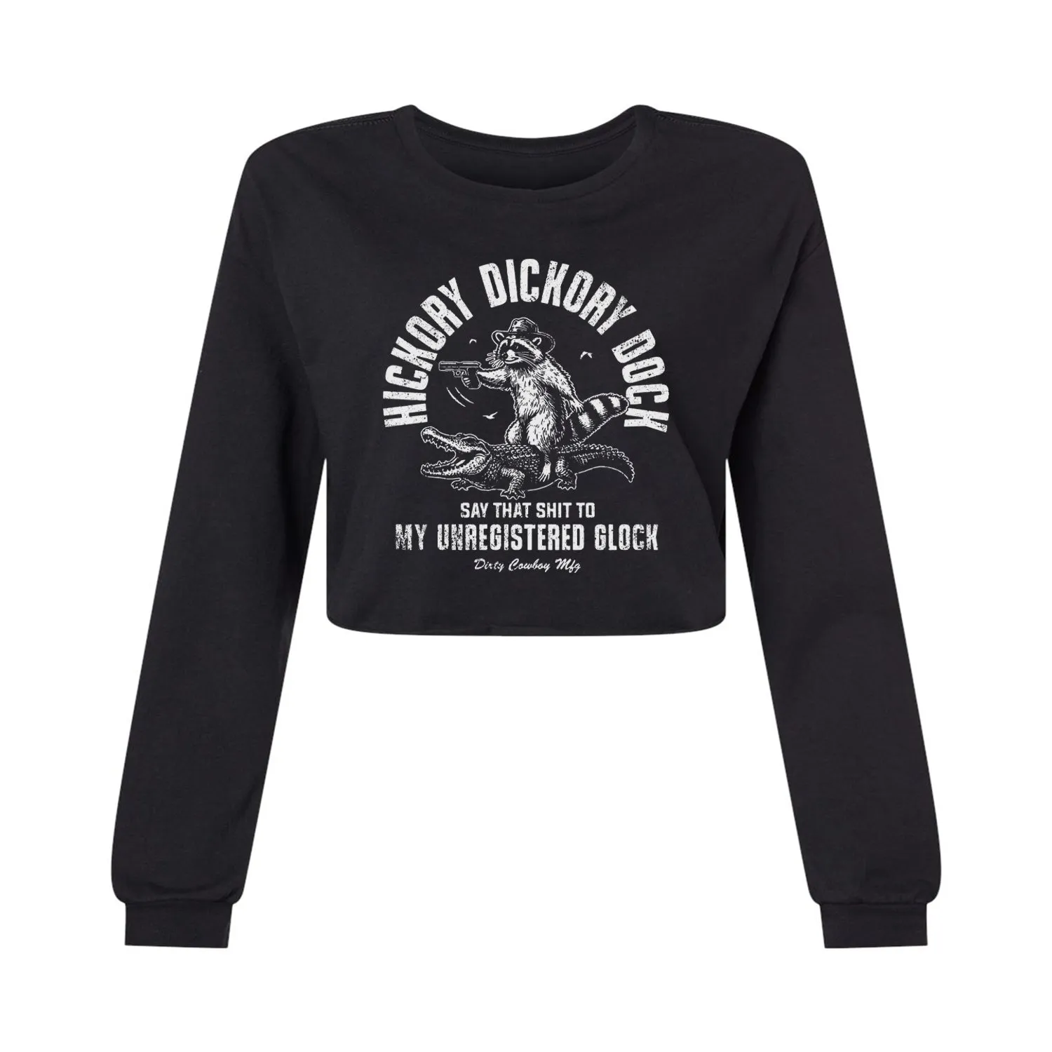 Hickory Dickory Dock Women's Long Sleeve Crop sold by Combat Iron Apparel