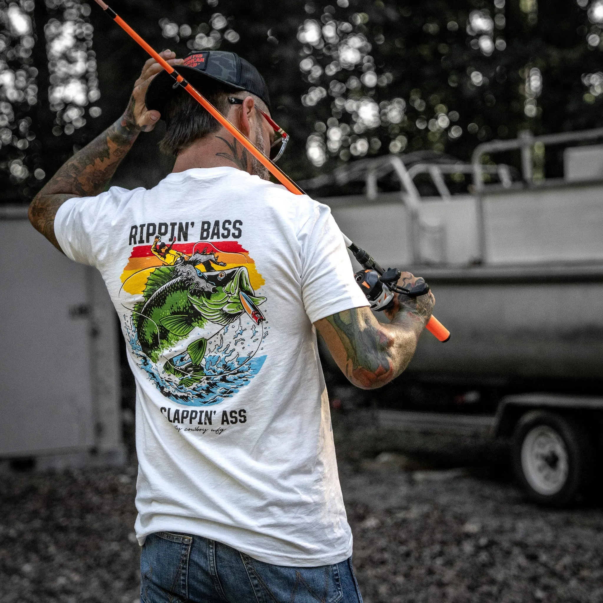 Rippin' Bass & Clappin' Ass Men's T-Shirt sold by Combat Iron Apparel product image thumbnail 3