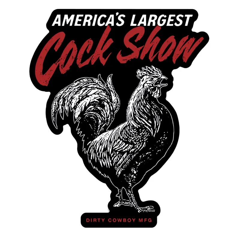 America's Largest Cock Show Decal Sticker made by Combat Iron Apparel